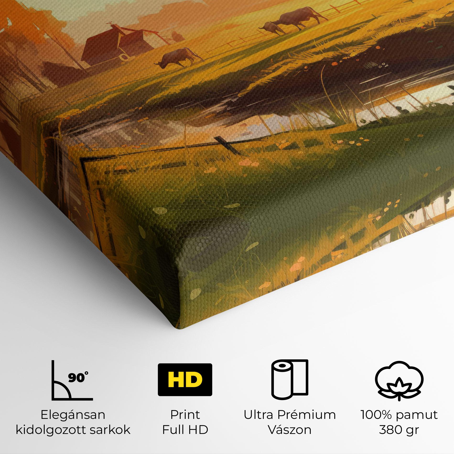 Vászonkép Sunlight Cows mockup 4