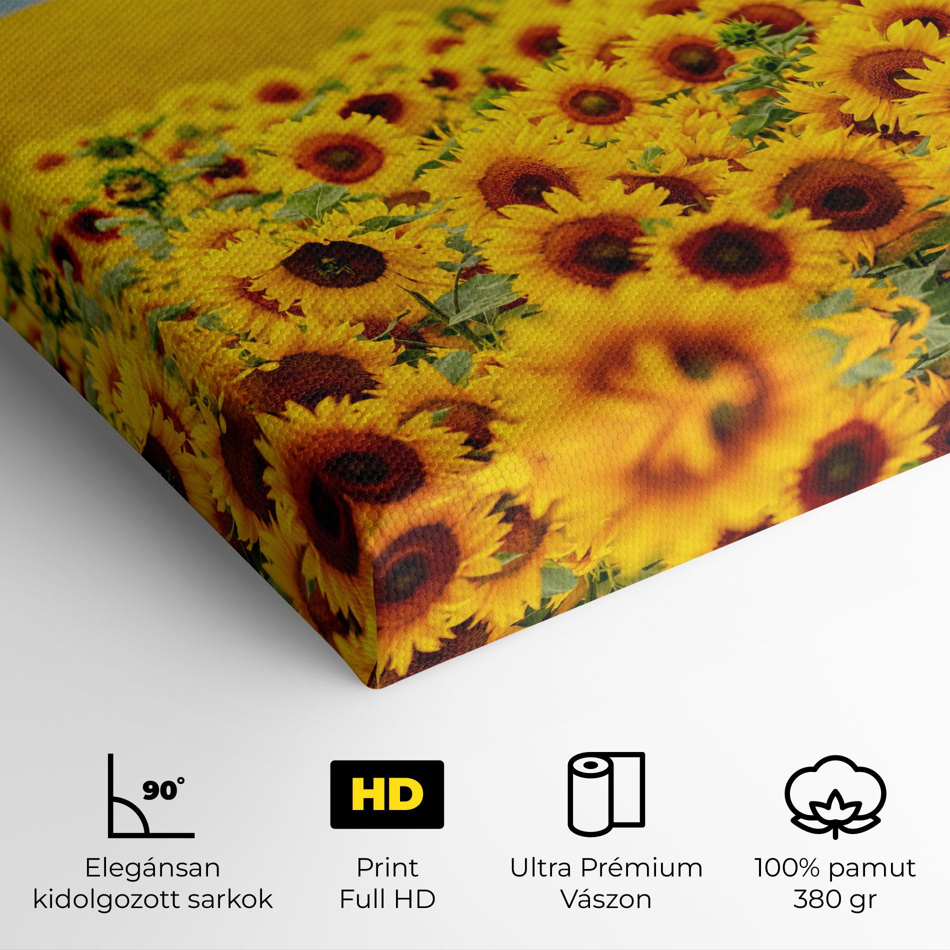 Vászonkép Yellow Sunflowers mockup 4
