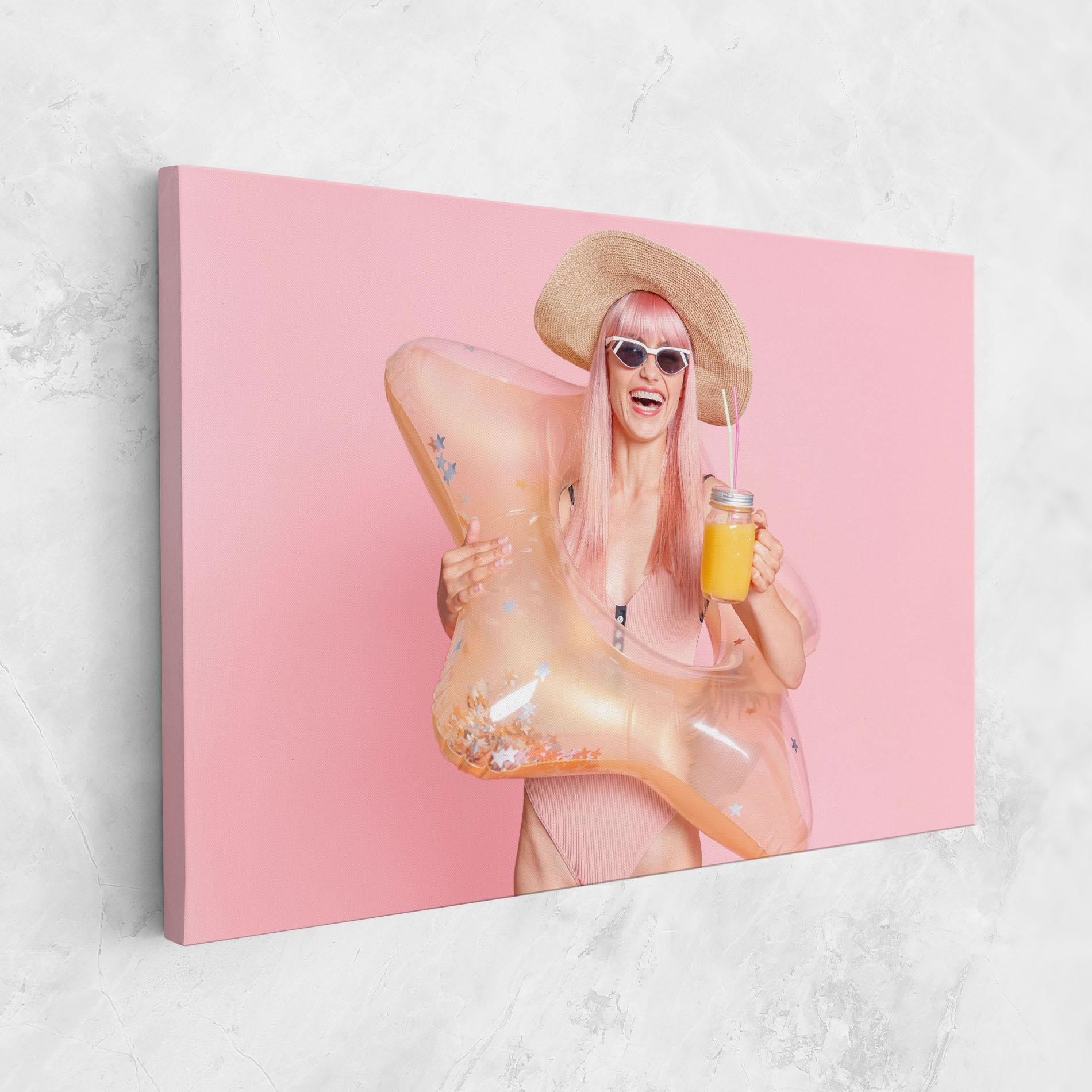 Vászonkép Joyful Pink Woman mockup 1