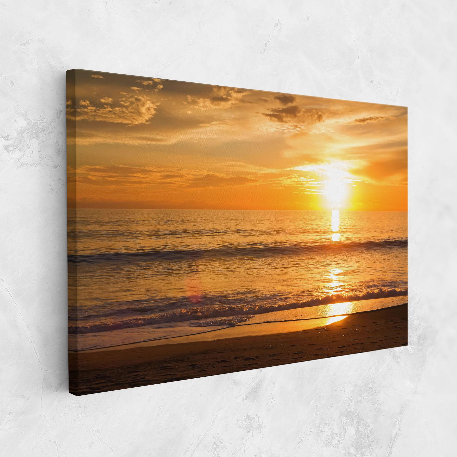 Vászonkép Sunset Ocean Coast mockup 1