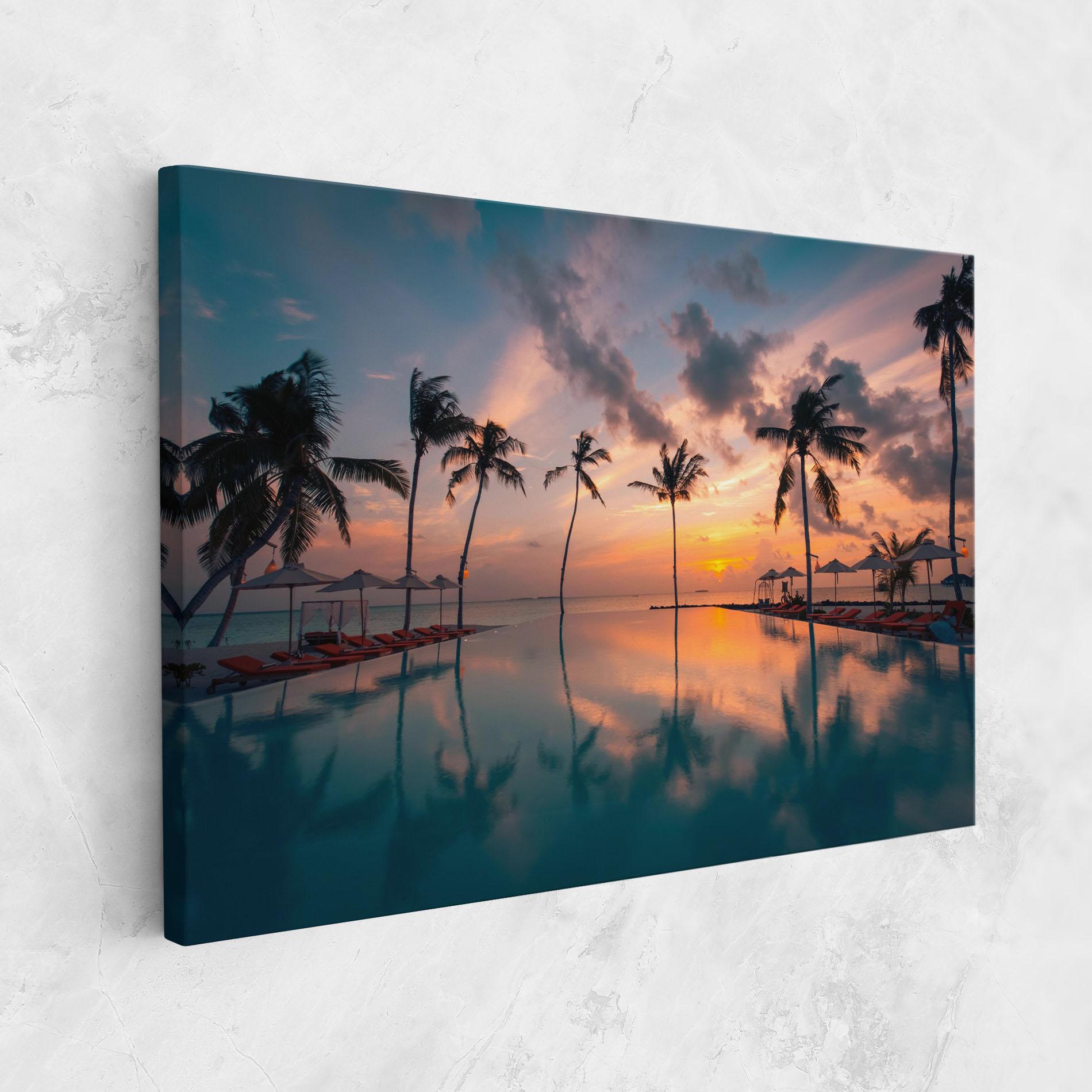Vászonkép Tropical Beach mockup 1