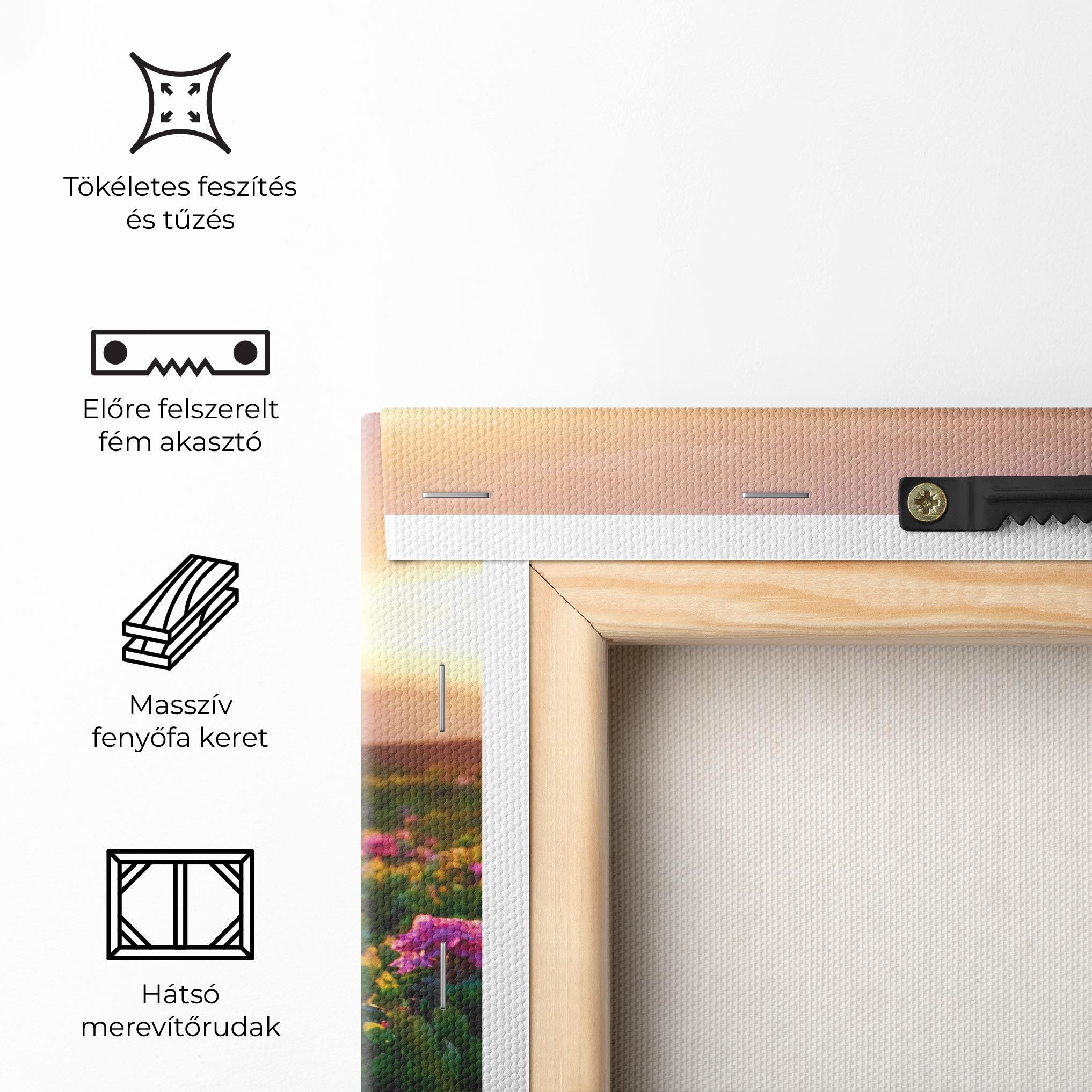 Vászonkép Purple Summer Flowers mockup 5