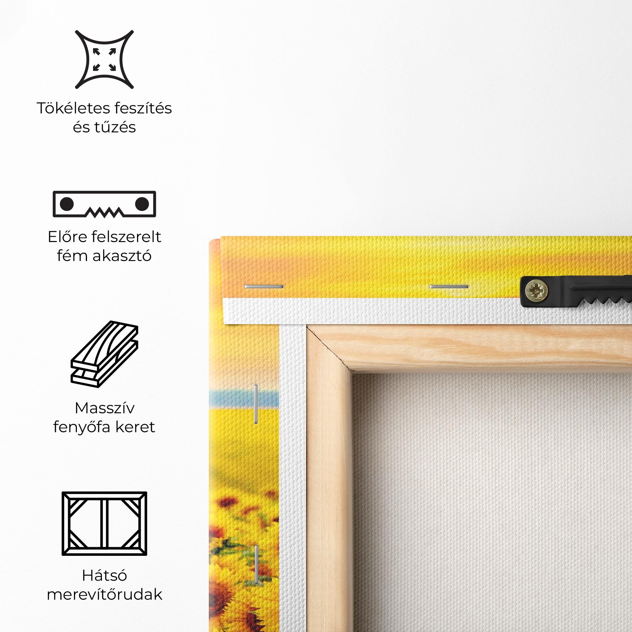 Vászonkép Yellow Sunflowers mockup 5