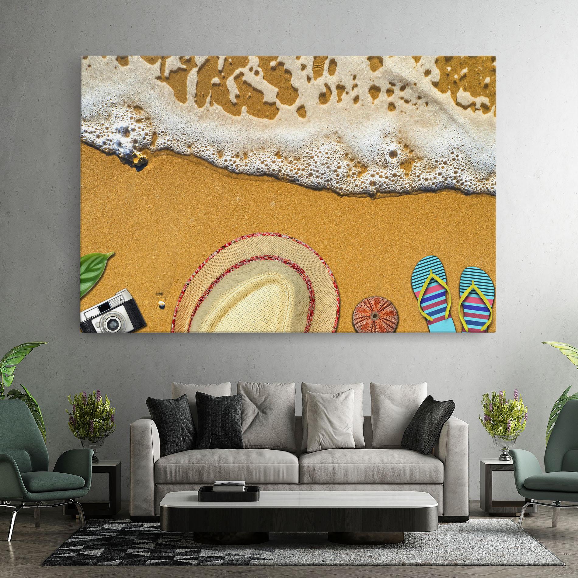 Vászonkép Beach Accessories mockup 7