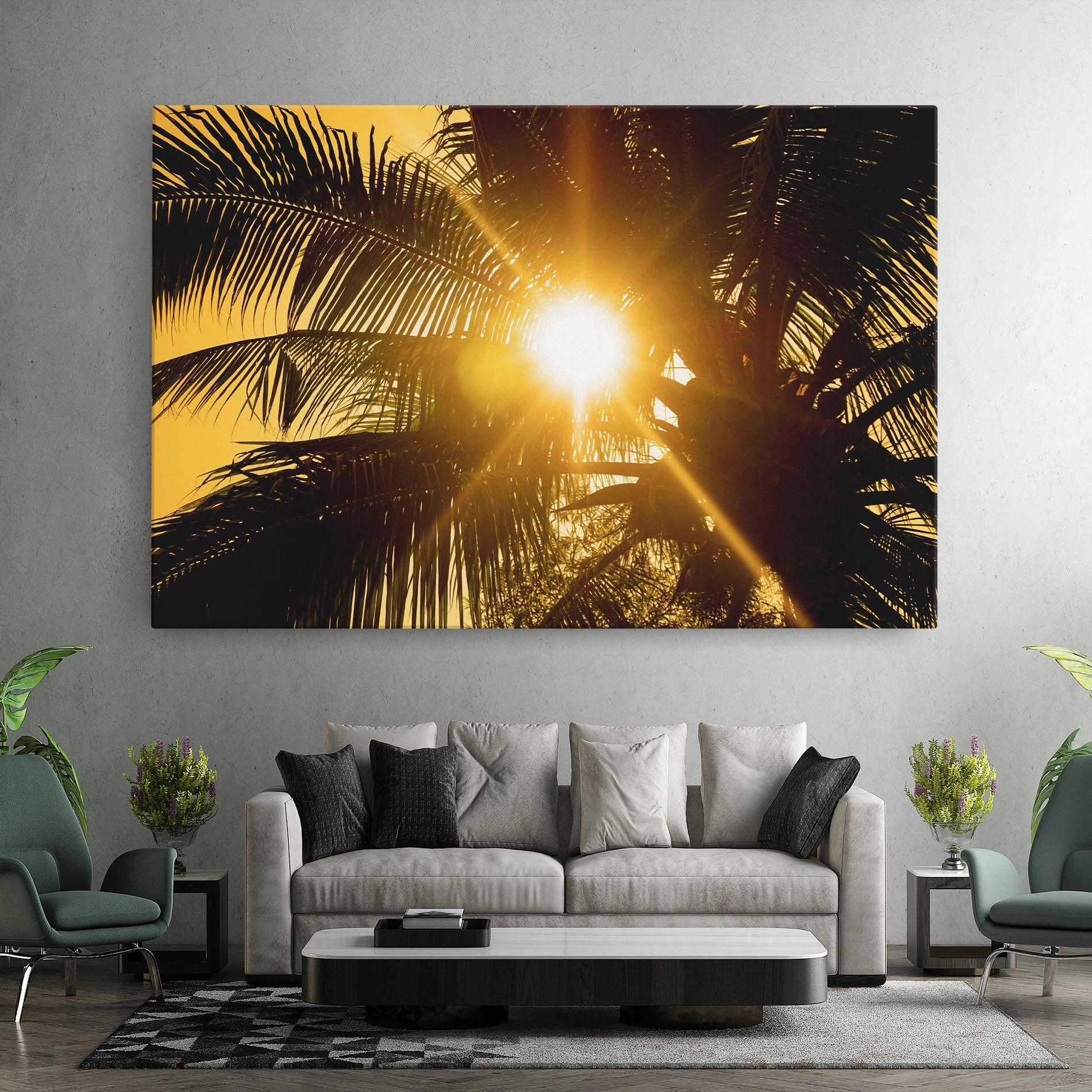 Vászonkép Palm Trees Sun mockup 7