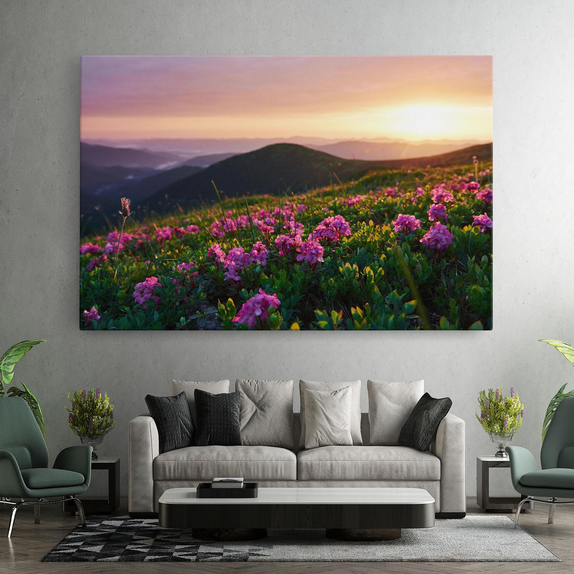 Vászonkép Purple Summer Flowers mockup 7