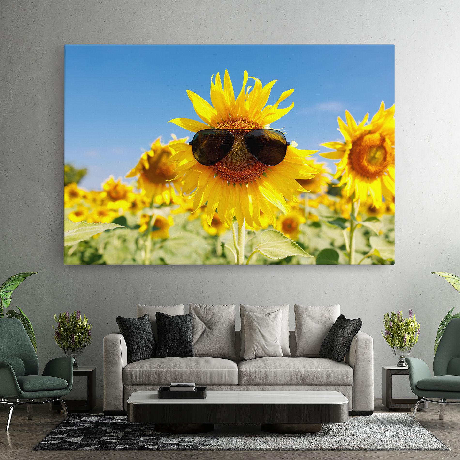 Vászonkép Sun Flower Glasses mockup 7