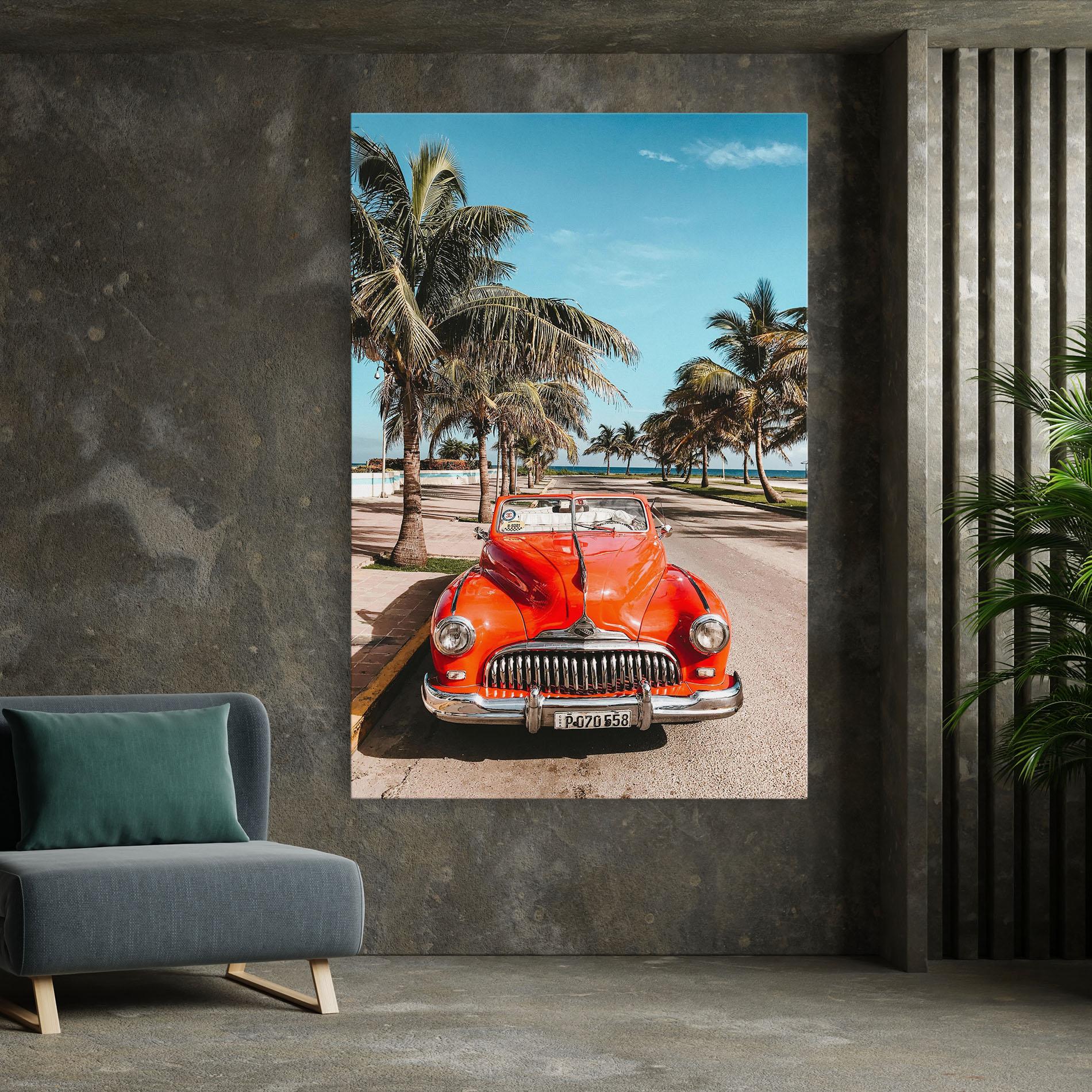 Vászonkép Red Summer Car mockup 7