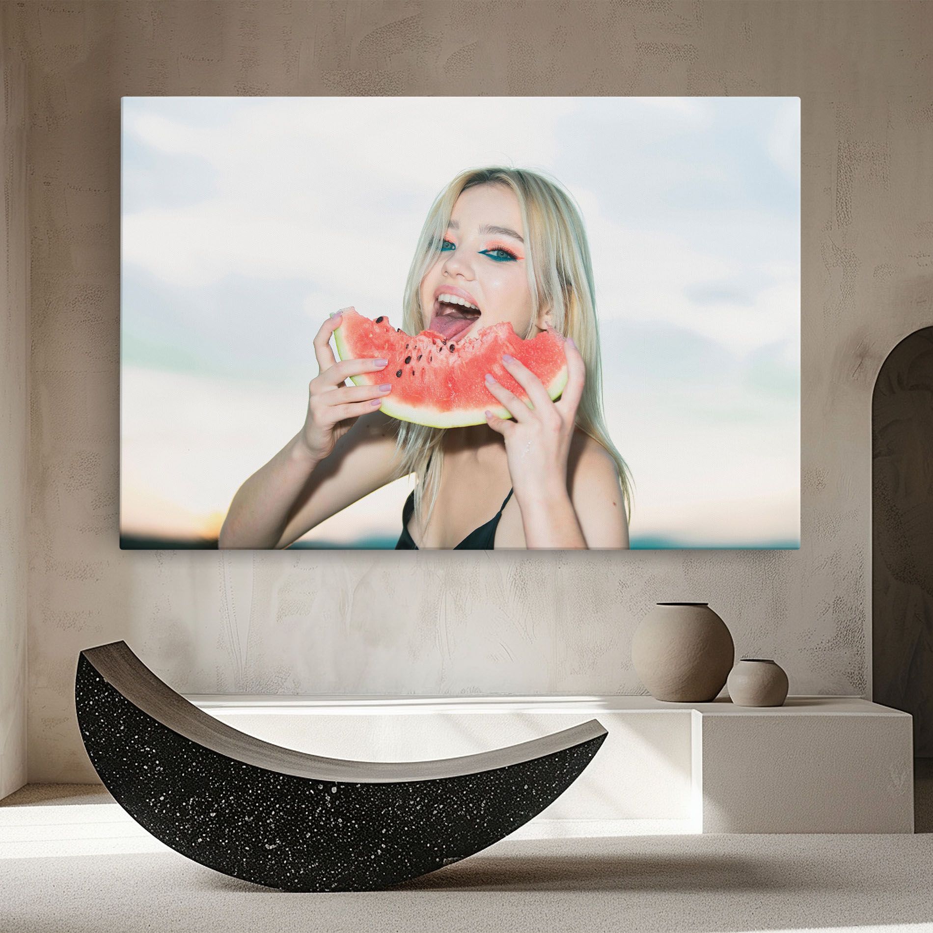 Eating Watermelon mockup 8
