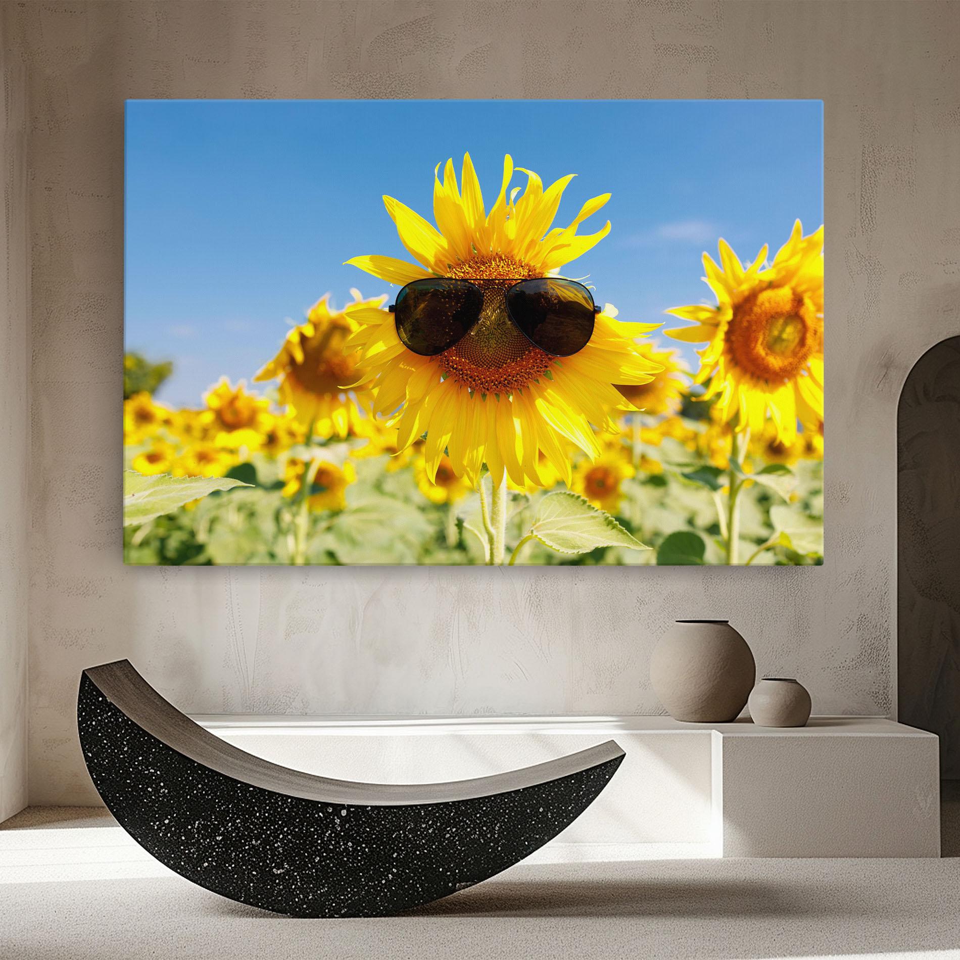 Vászonkép Sun Flower Glasses mockup 8