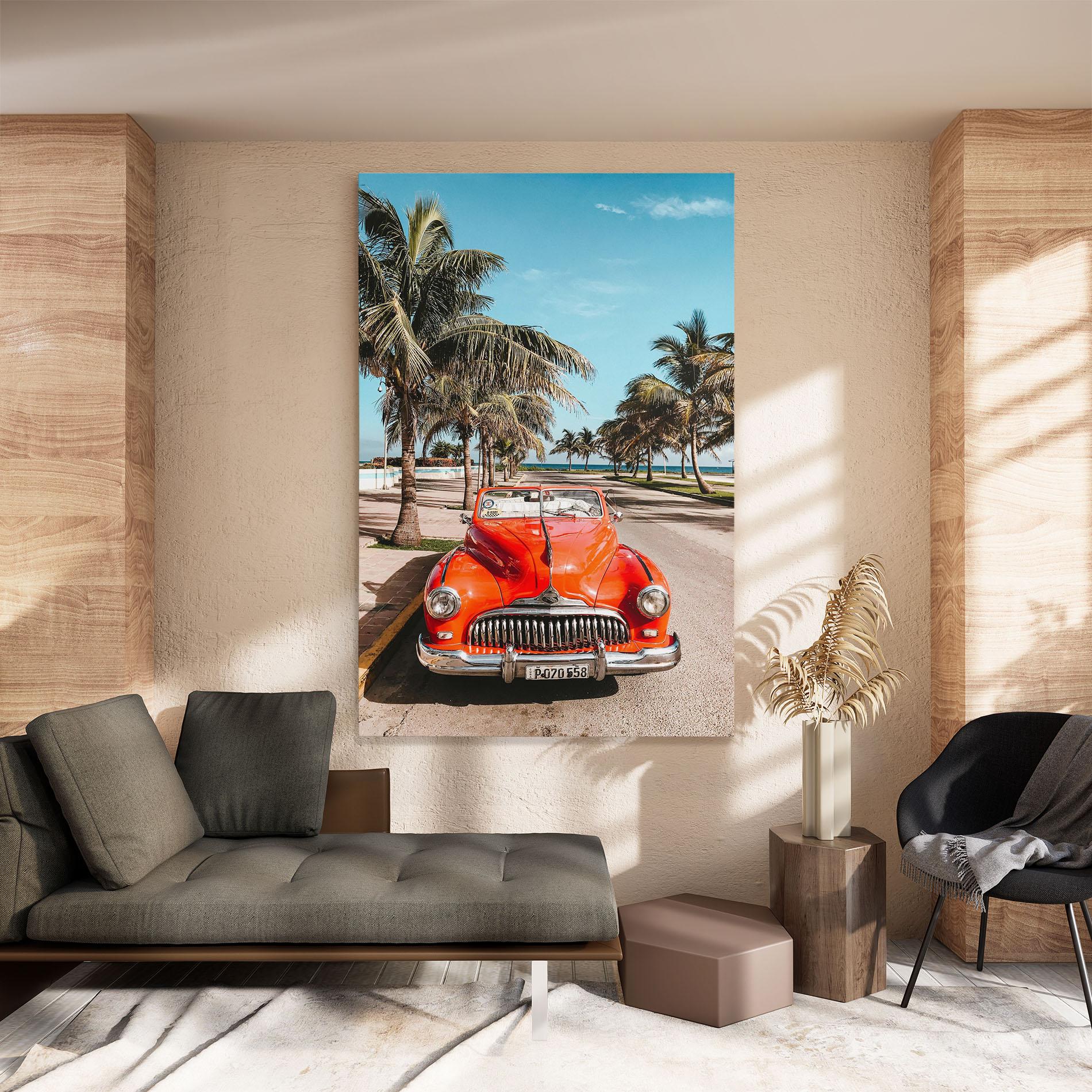 Vászonkép Red Summer Car mockup 8