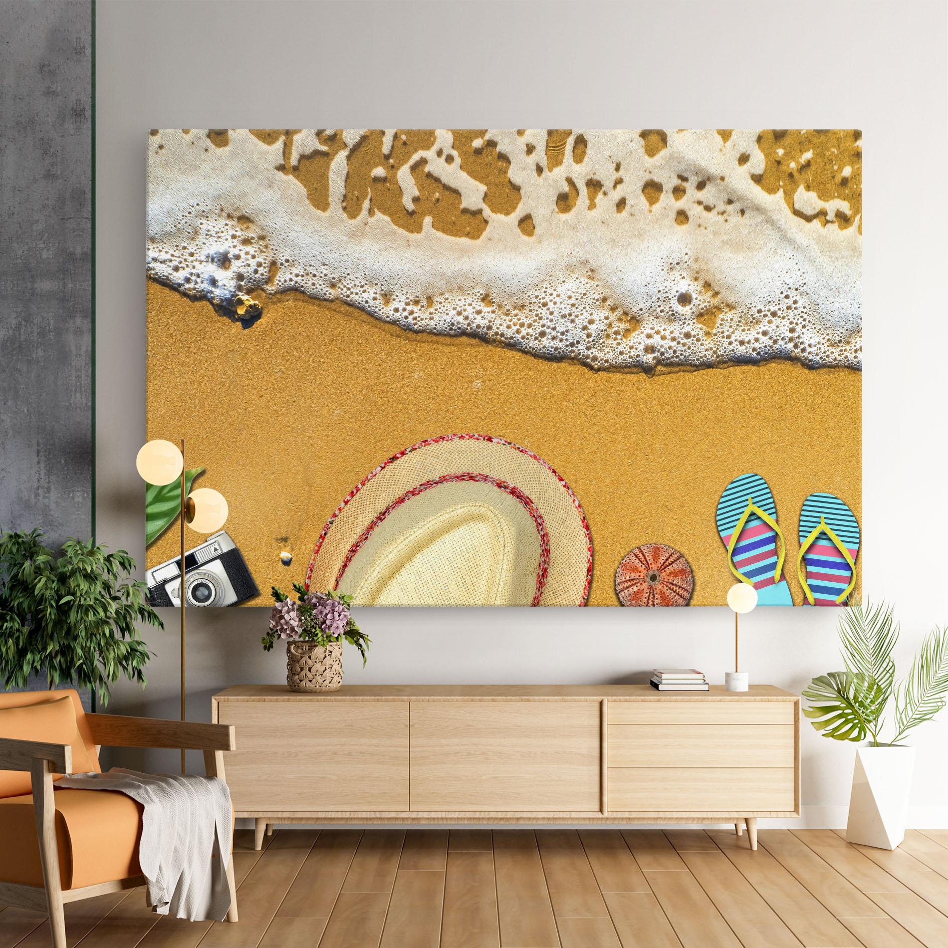Vászonkép Beach Accessories mockup 9