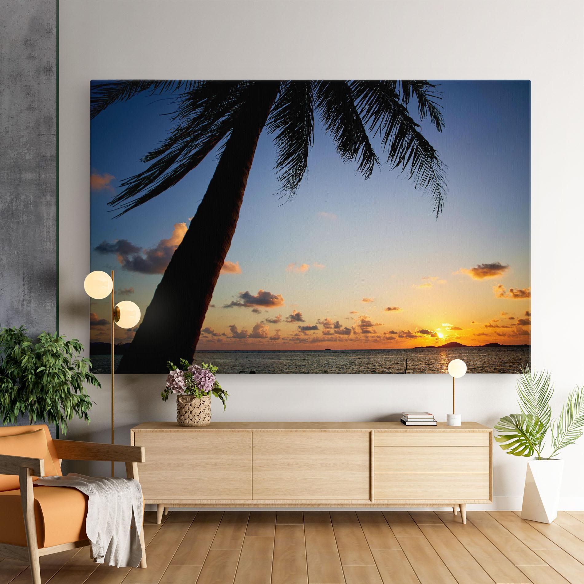 Vászonkép Palm Tree Silhouette mockup 9