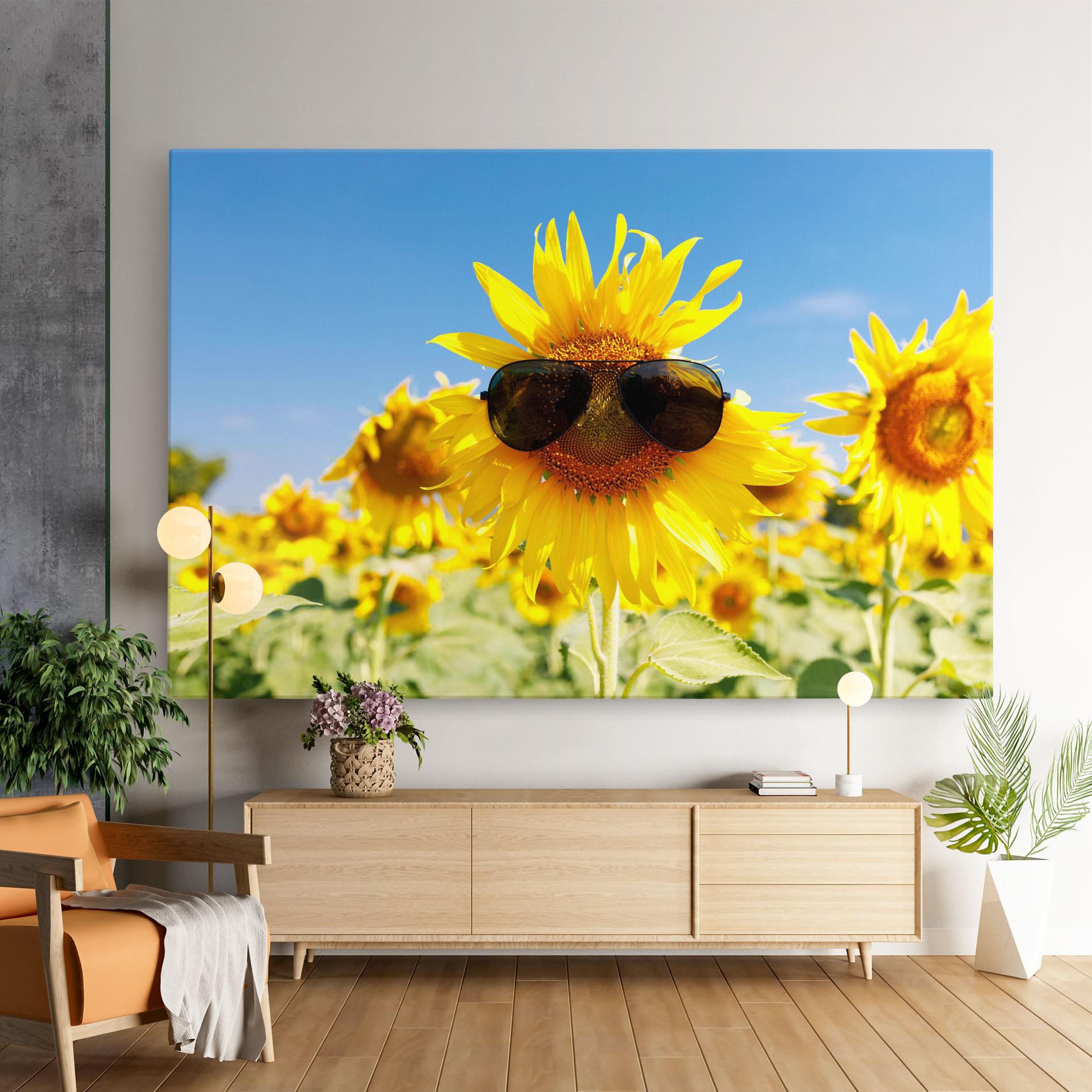Vászonkép Sun Flower Glasses mockup 9