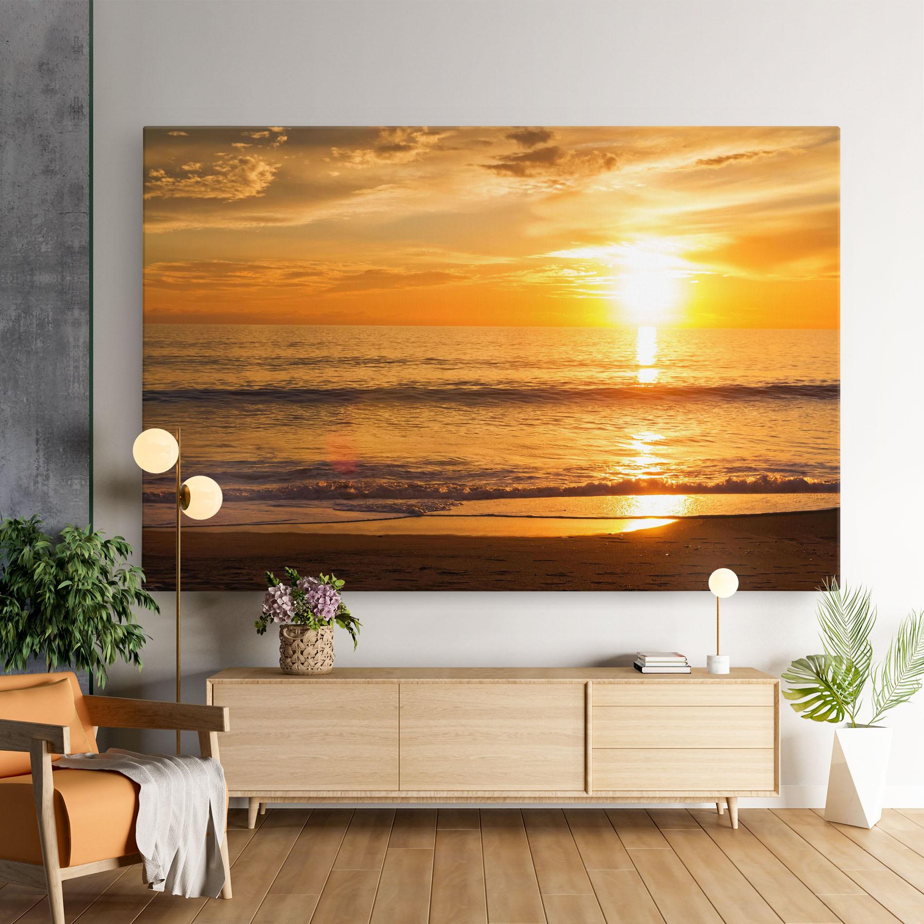Vászonkép Sunset Ocean Coast mockup 9
