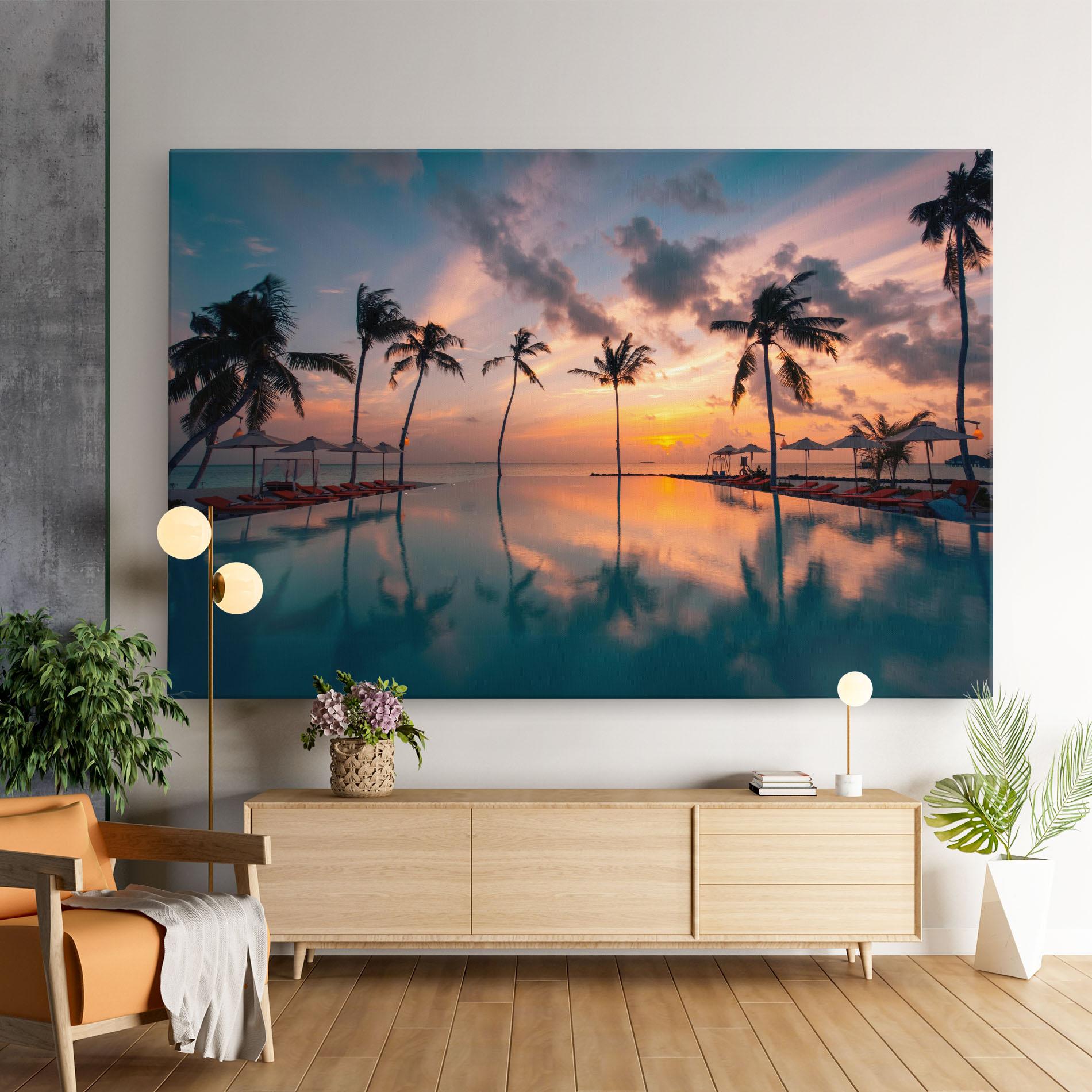 Vászonkép Tropical Beach mockup 9