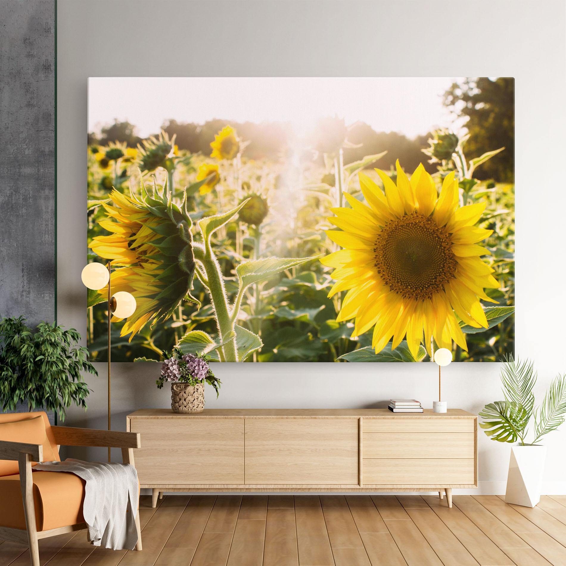 Vászonkép Yellow Sun Flower mockup 9