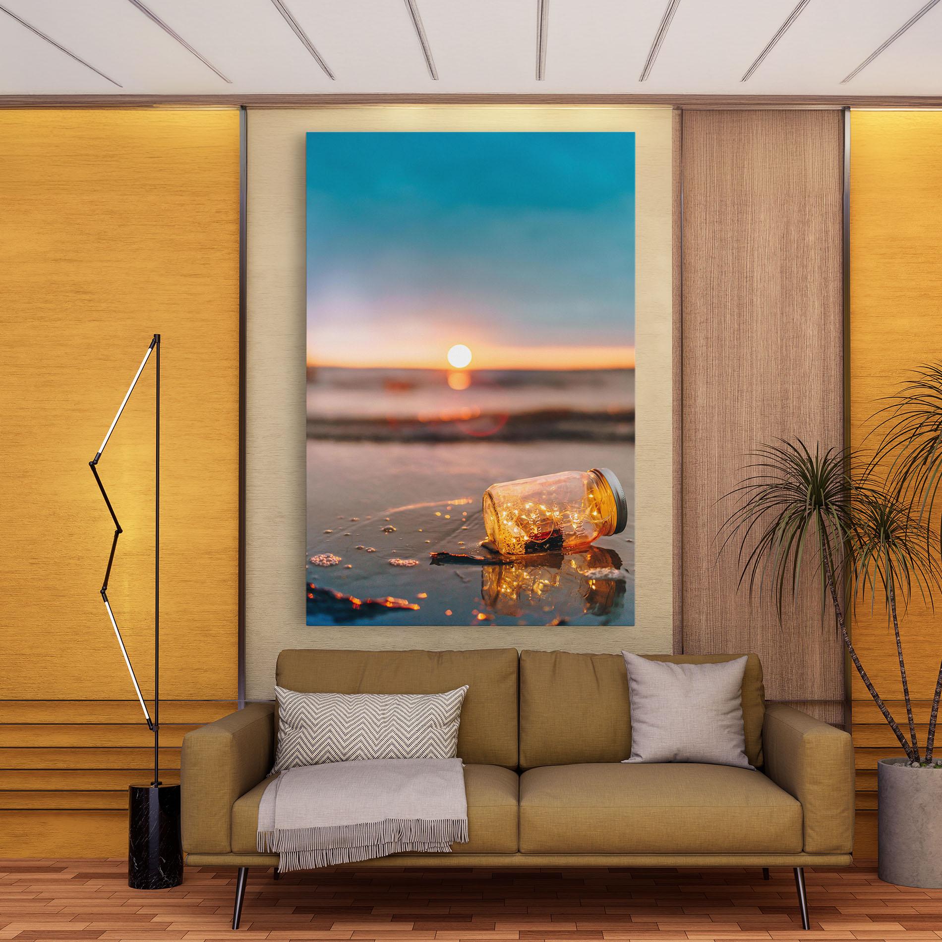 Vászonkép Jar With Lights mockup 9