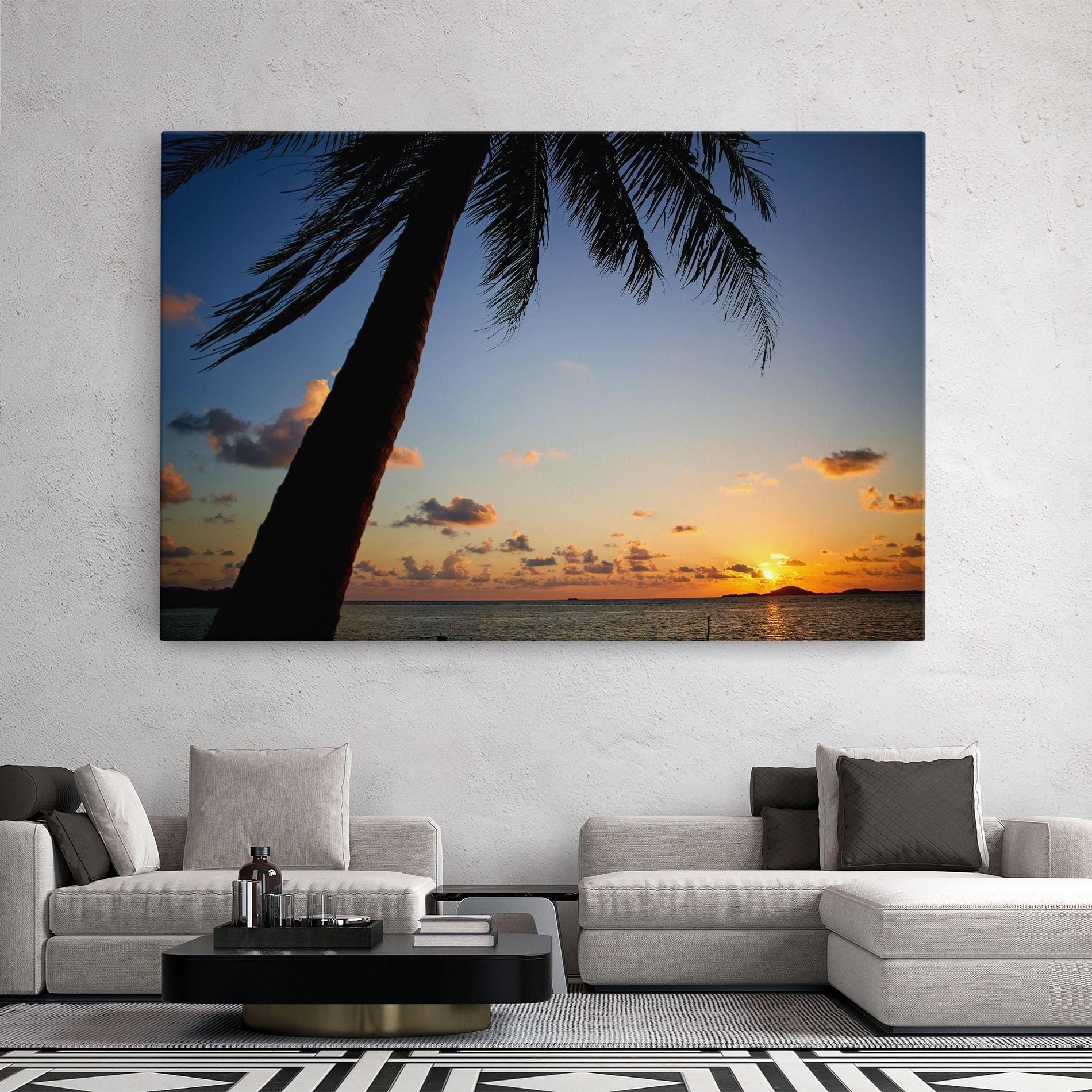 Vászonkép Palm Tree Silhouette mockup 2