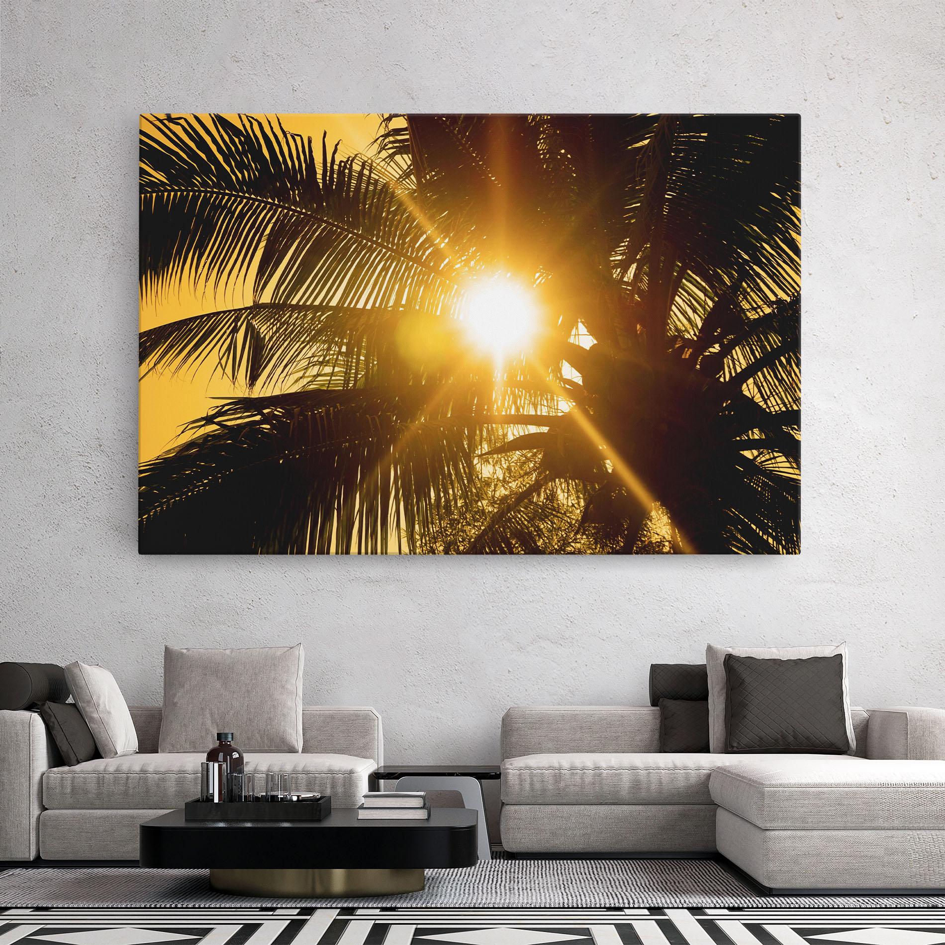 Vászonkép Palm Trees Sun mockup 2