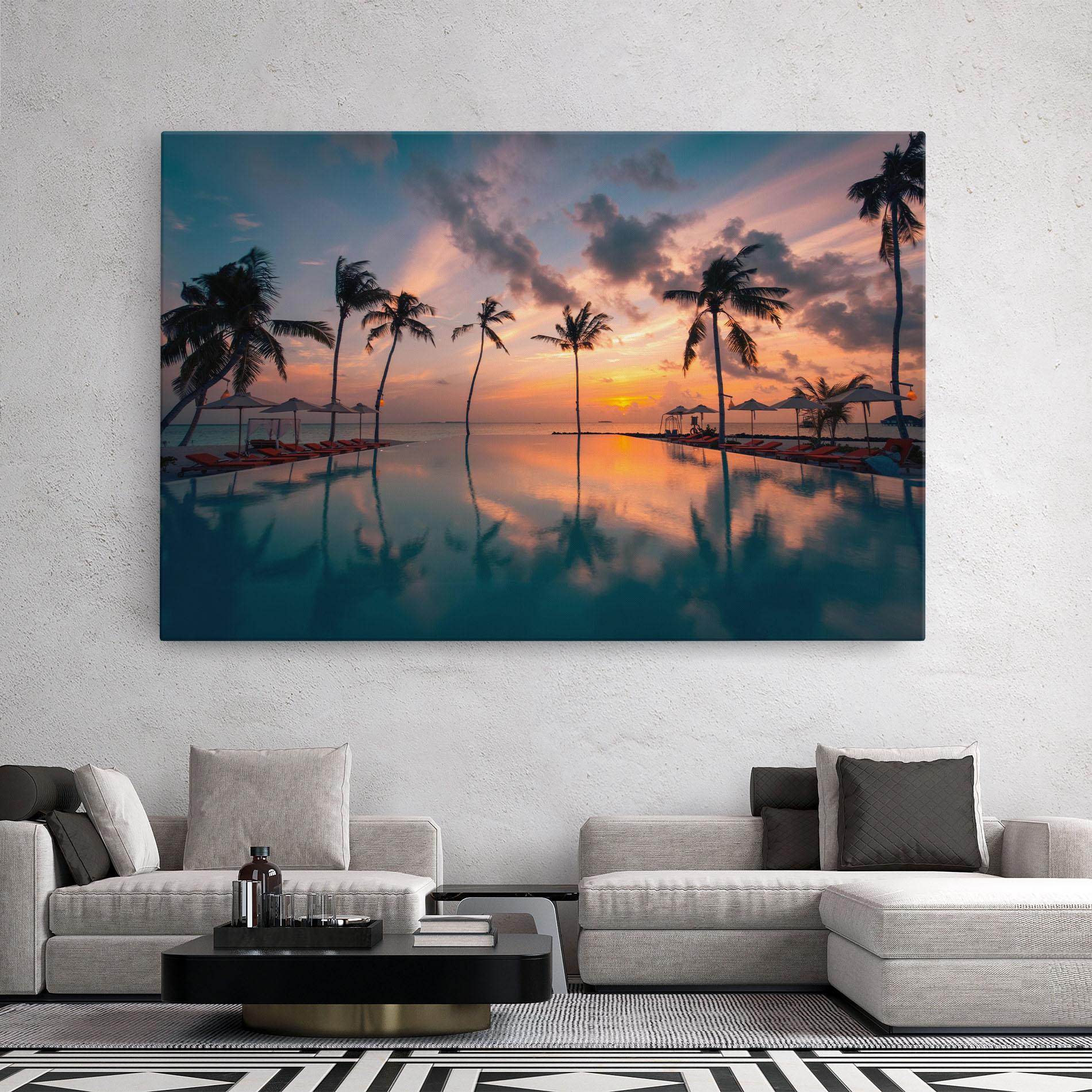 Vászonkép Tropical Beach mockup 2