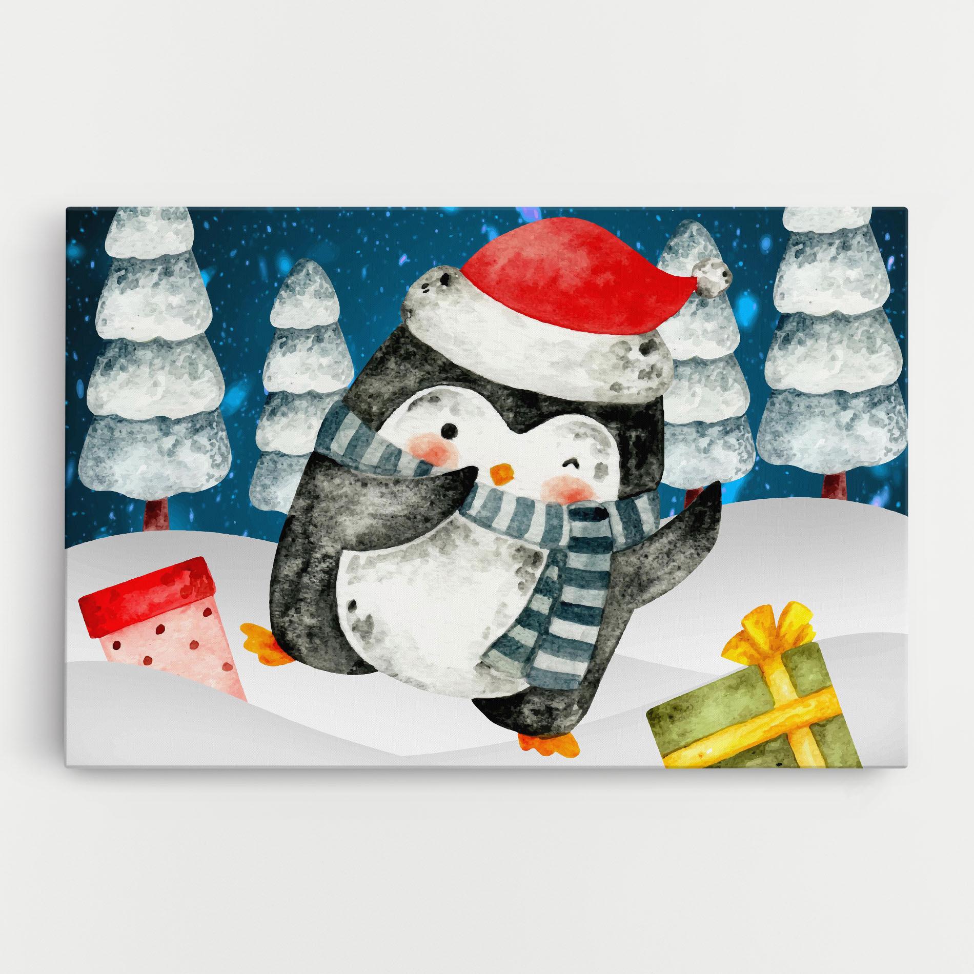 Vászonkép Blue Pinguin mockup 0