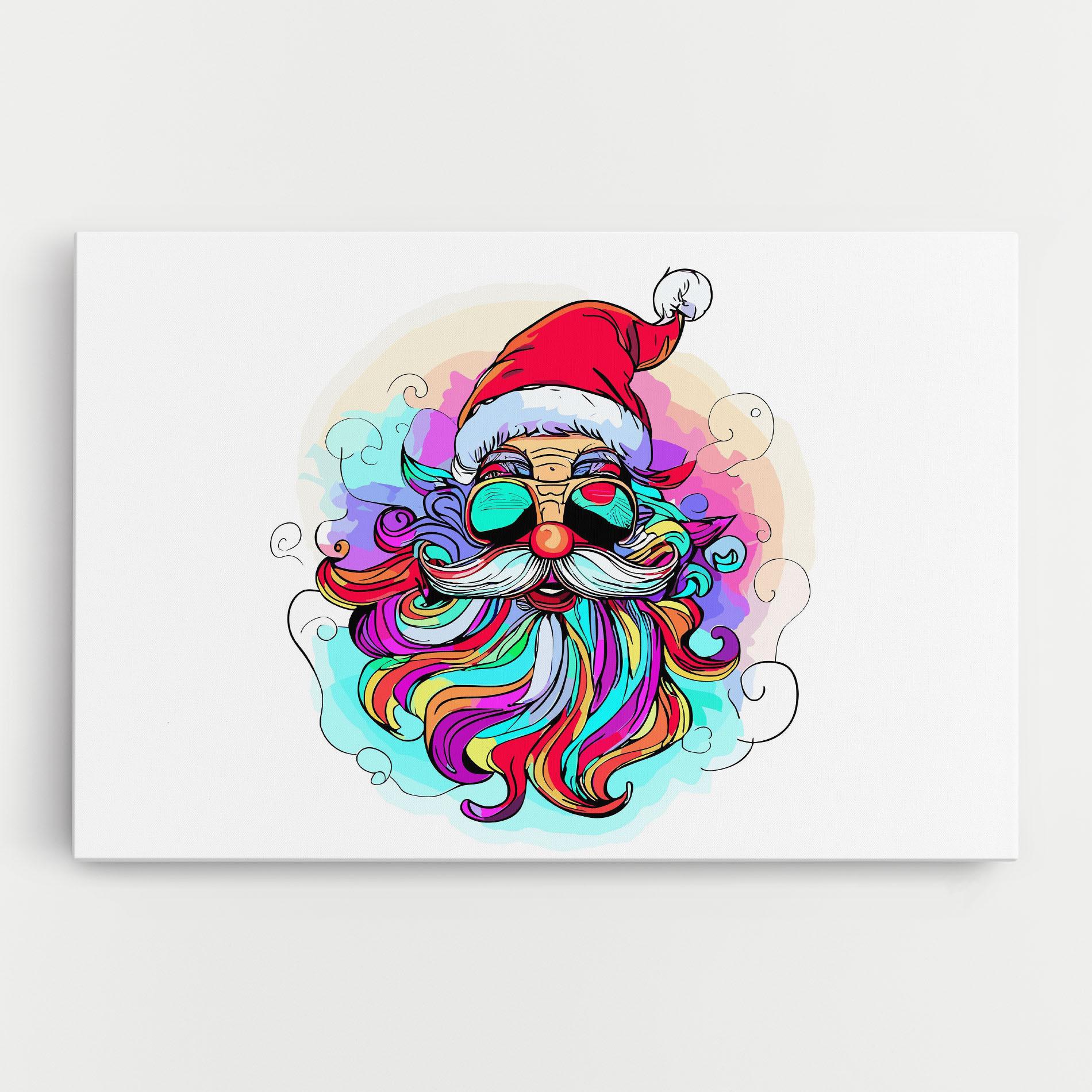 Vászonkép Colorful Santa mockup 0