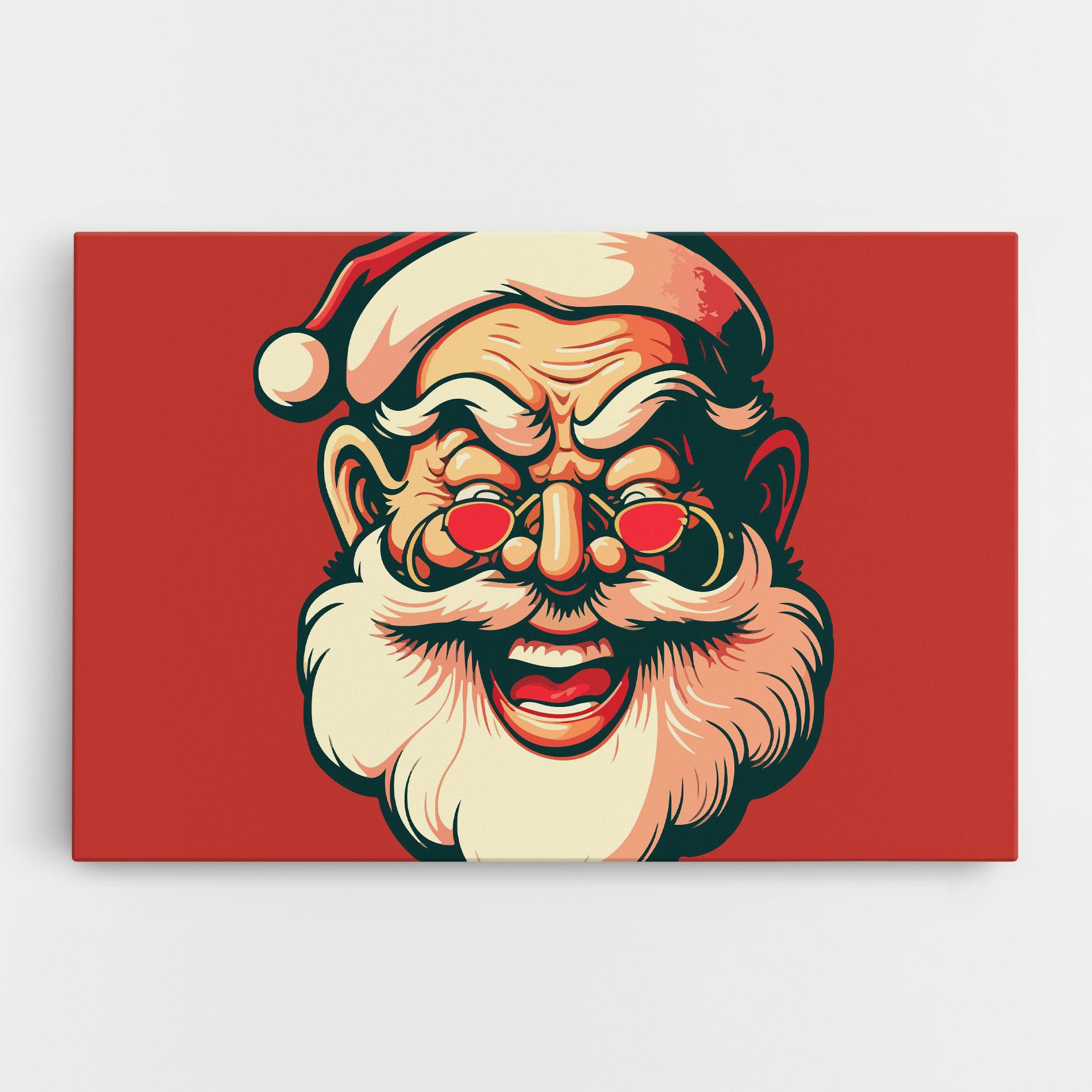 Vászonkép Santa Crazy Smile mockup 0