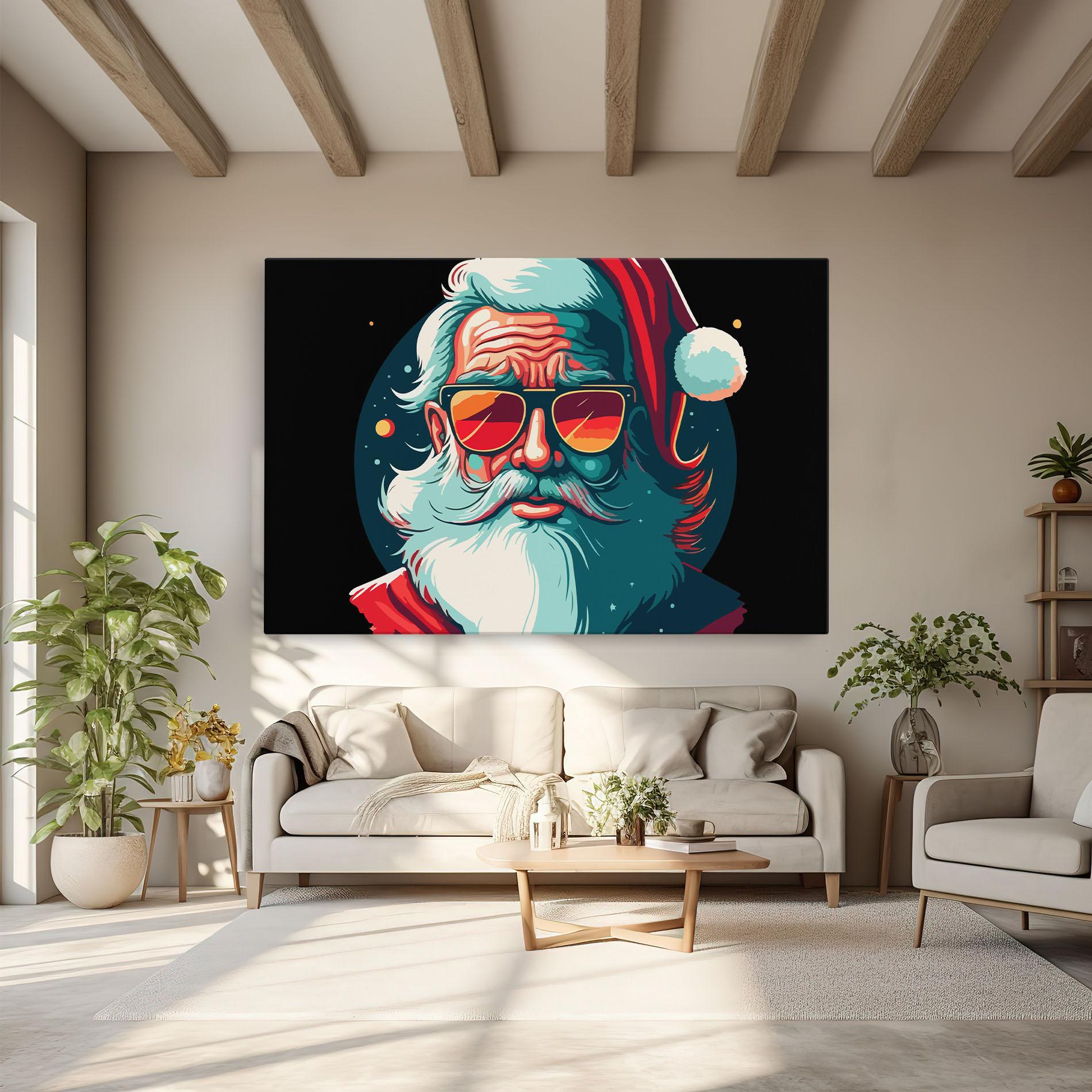 Vászonkép Color Glasses Santa mockup 6