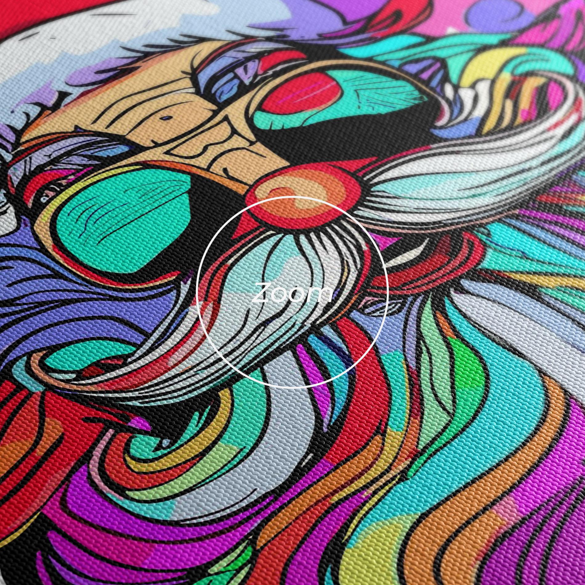 Vászonkép Colorful Santa mockup 3