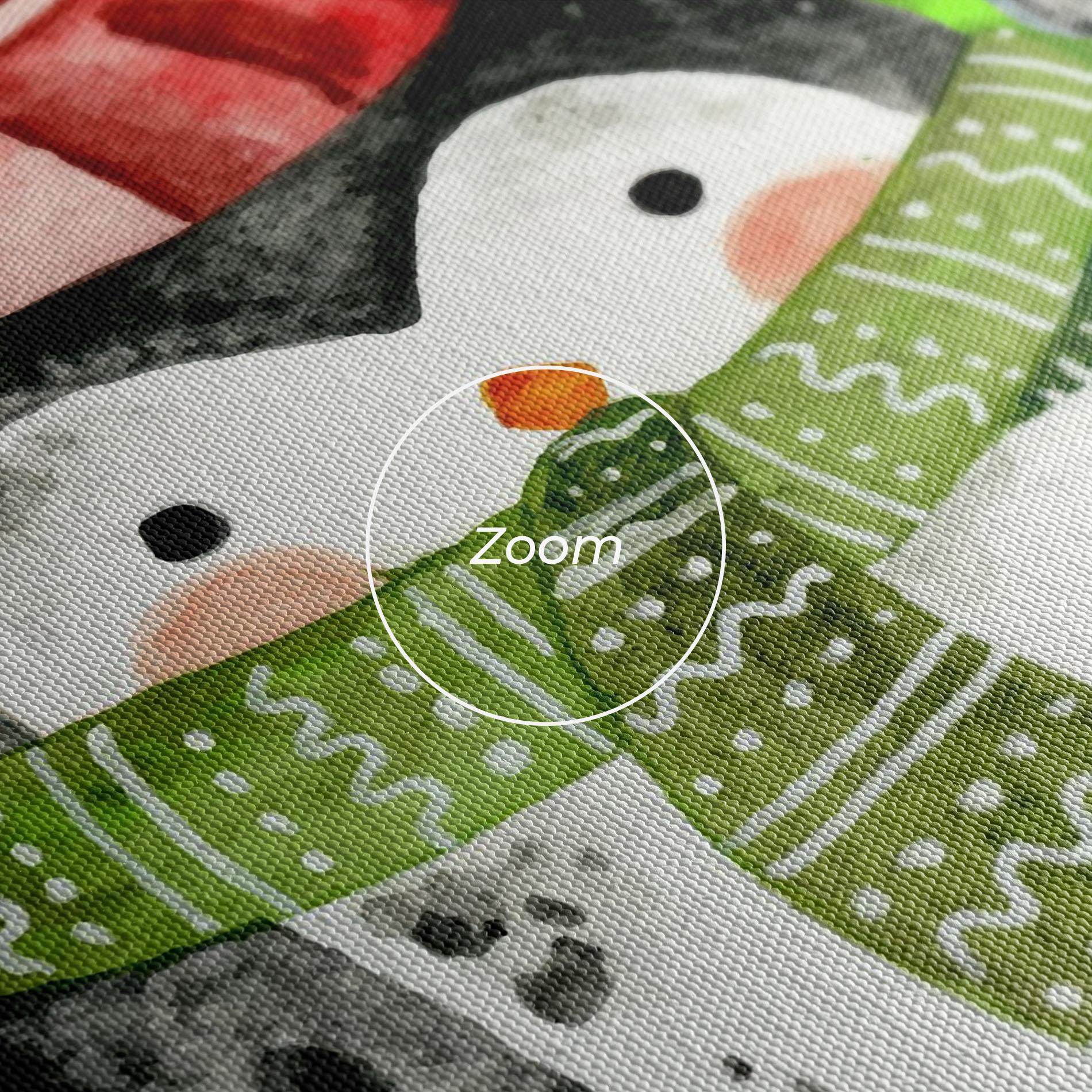 Vászonkép Green Pinguin mockup 3