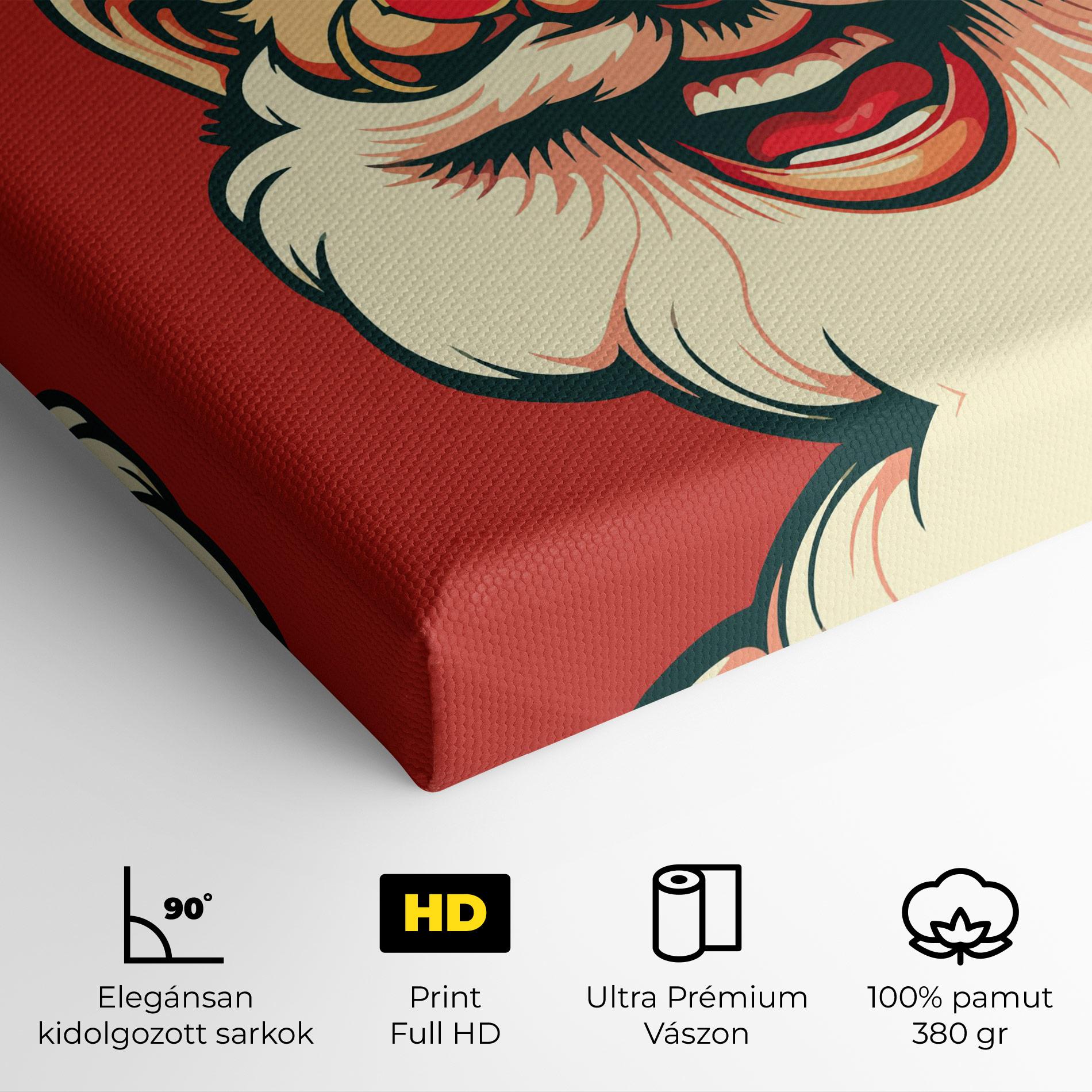 Vászonkép Santa Crazy Smile mockup 4