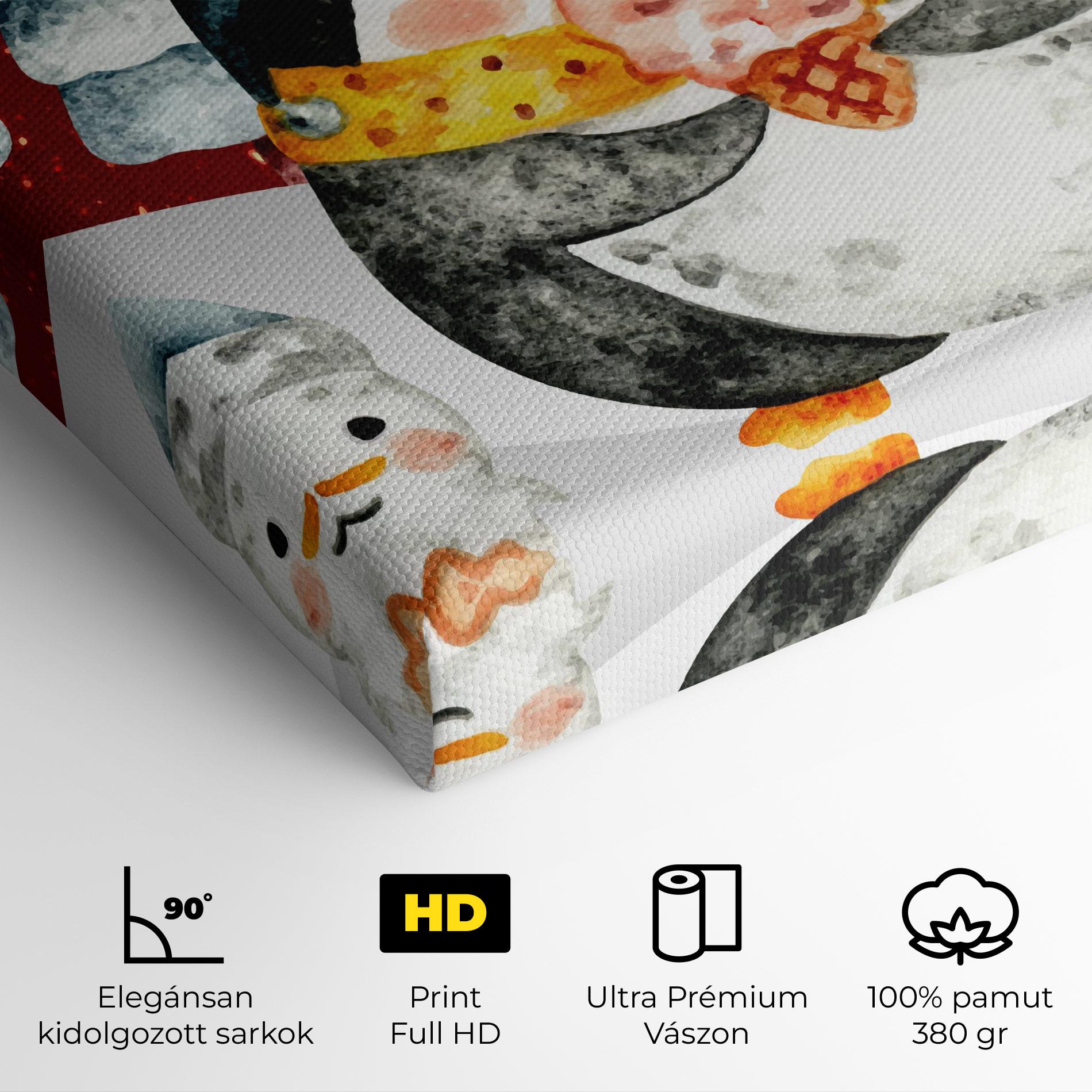 Vászonkép Yellow Pinguin mockup 4