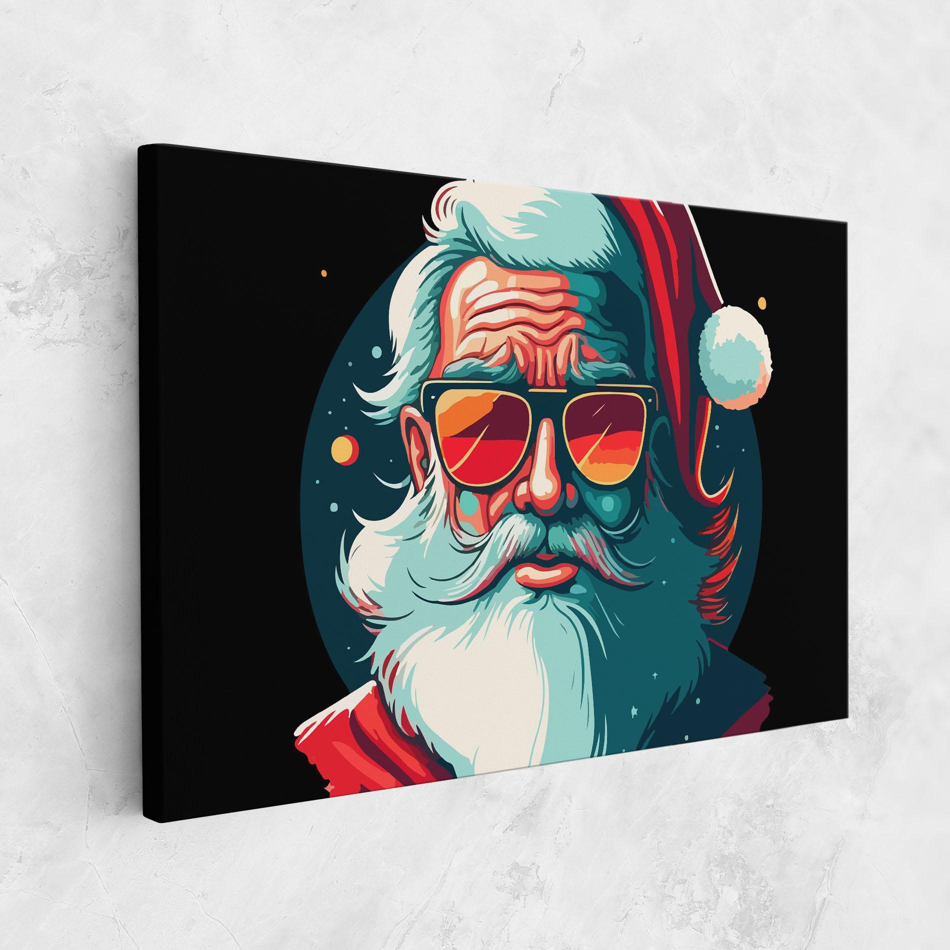 Vászonkép Color Glasses Santa mockup 1
