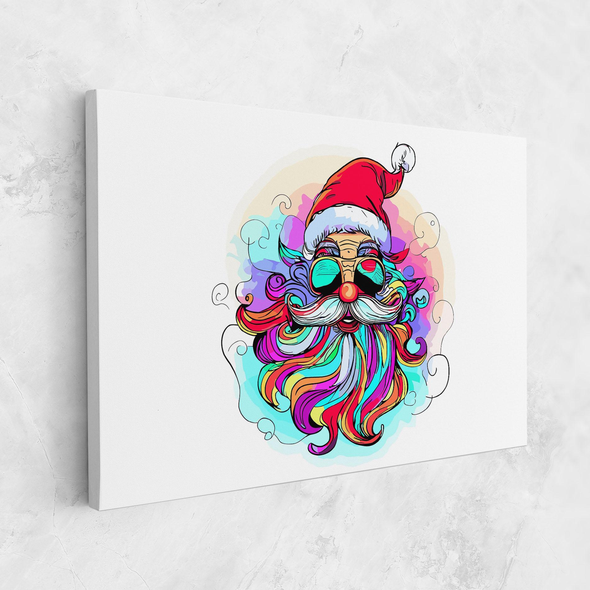 Vászonkép Colorful Santa mockup 1