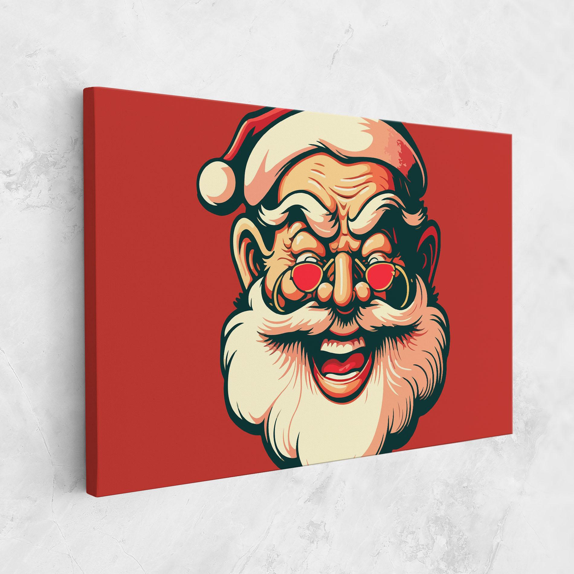 Vászonkép Santa Crazy Smile mockup 1