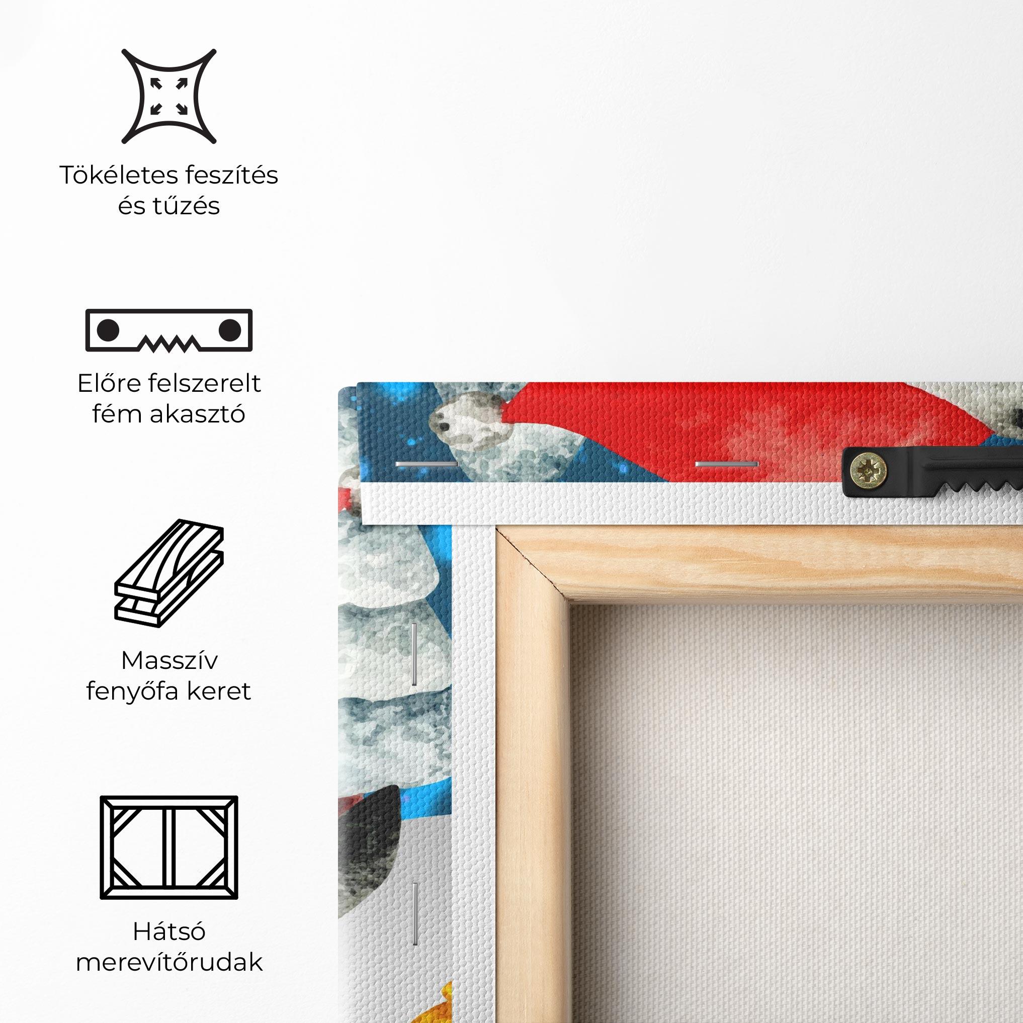 Vászonkép Blue Pinguin mockup 5