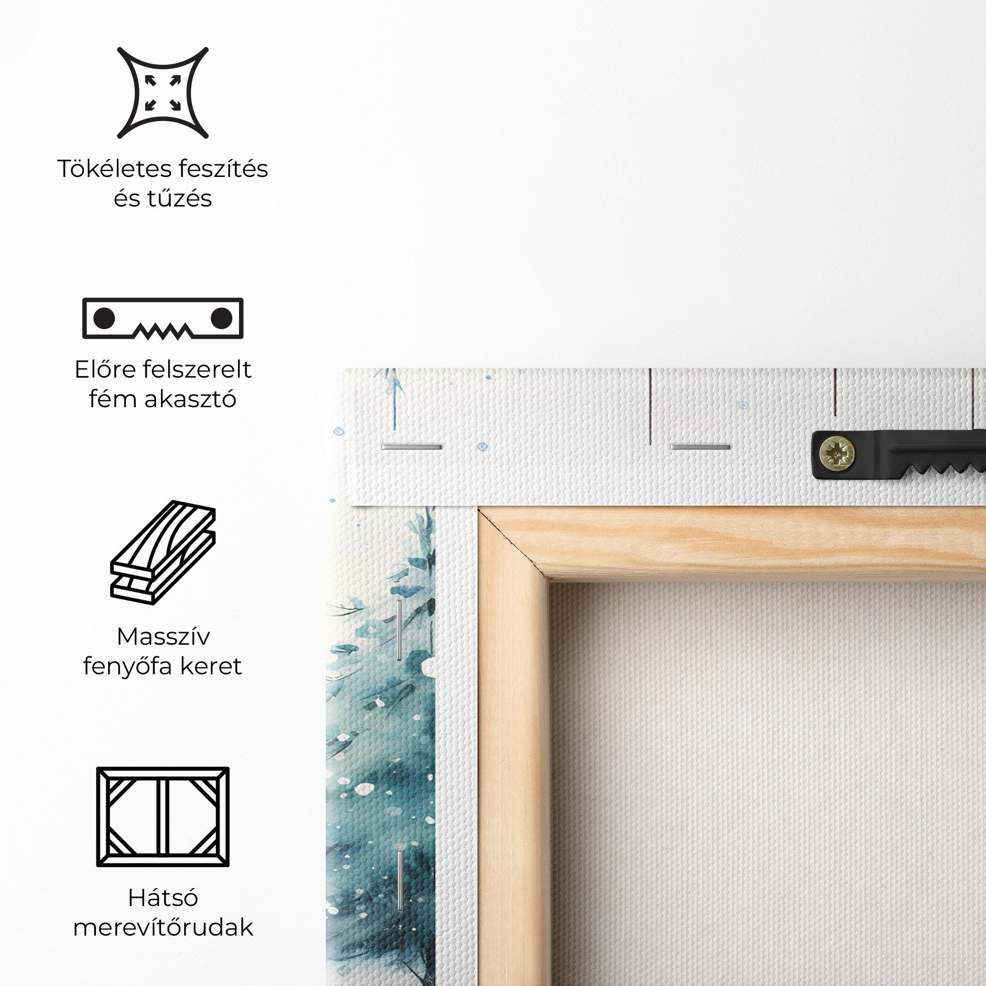 Vászonkép Christmas Tree Painting mockup 5