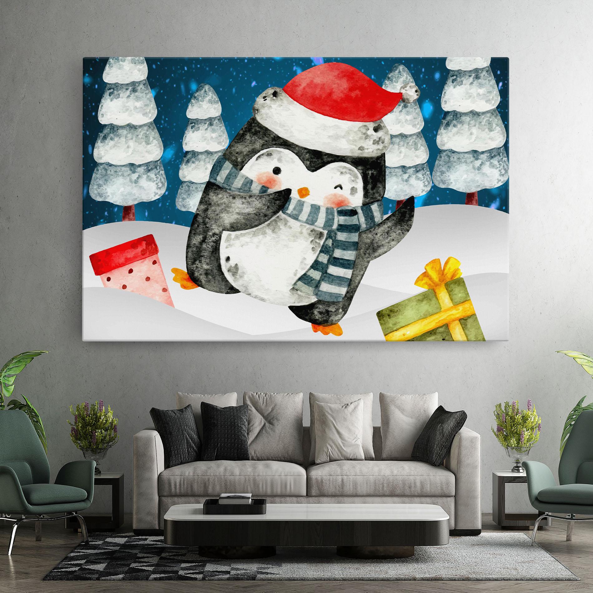 Vászonkép Blue Pinguin mockup 7