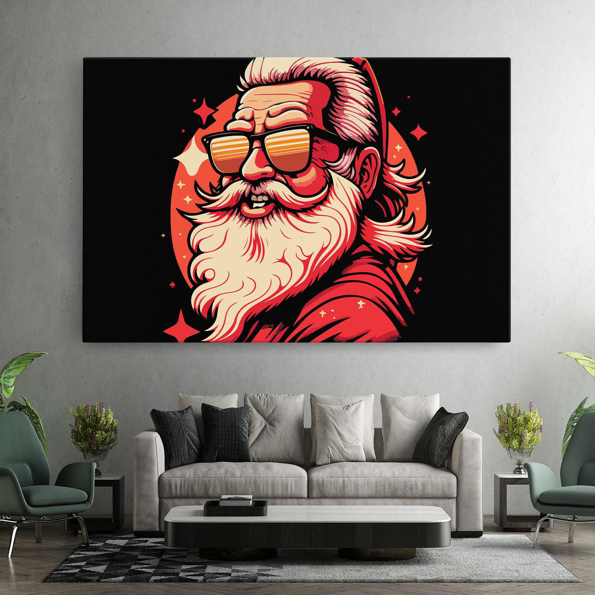 Vászonkép Glasses Santa mockup 7