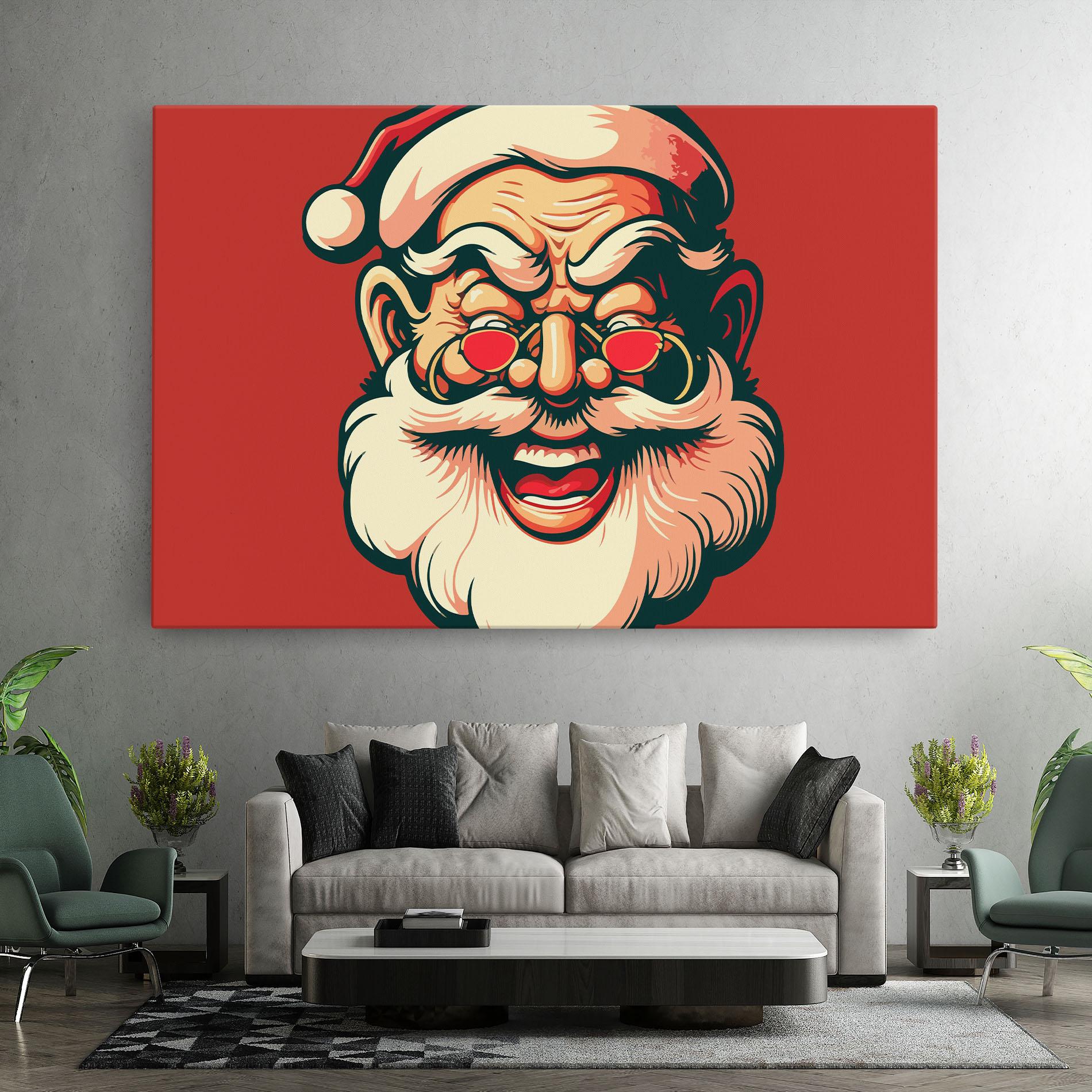 Vászonkép Santa Crazy Smile mockup 7