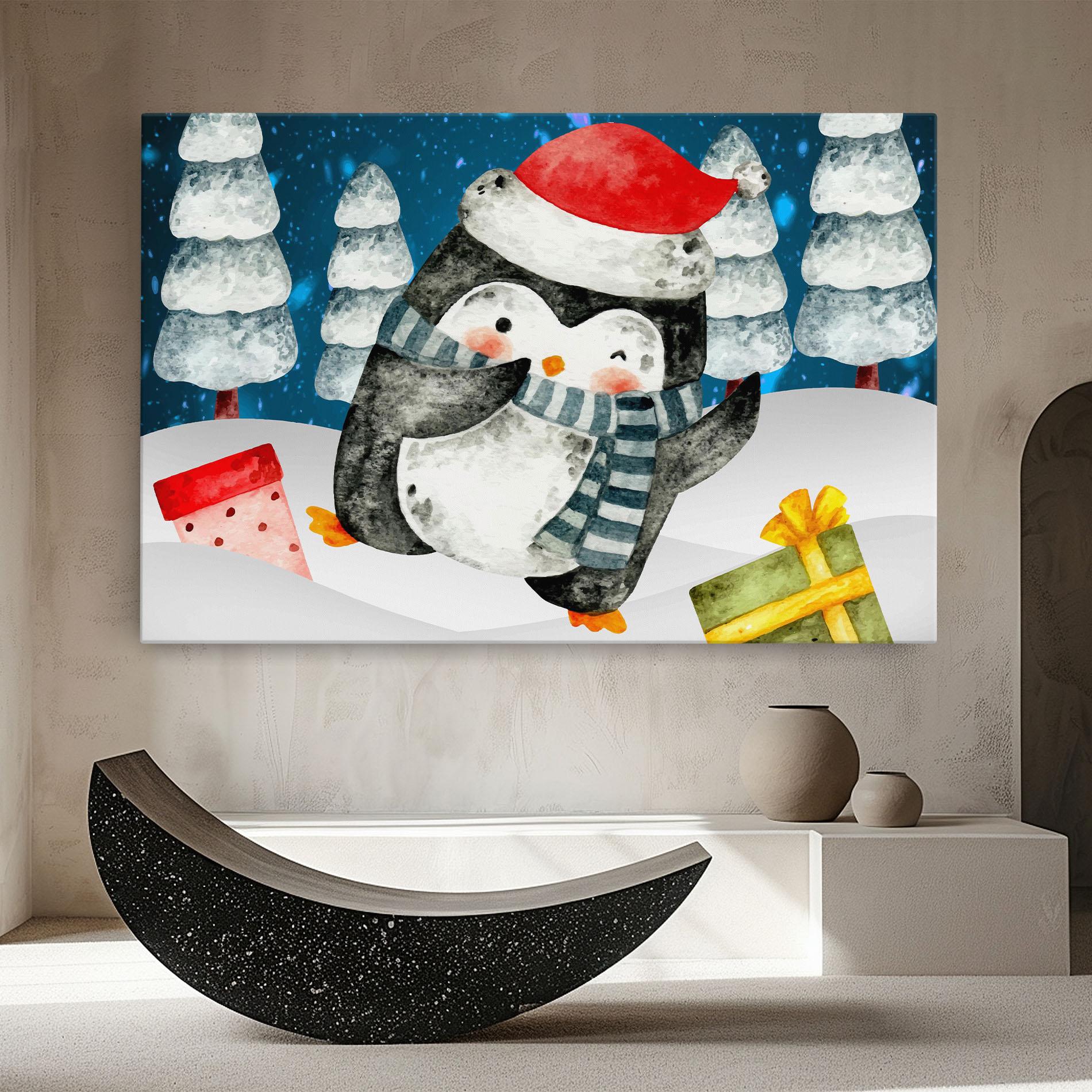 Vászonkép Blue Pinguin mockup 8