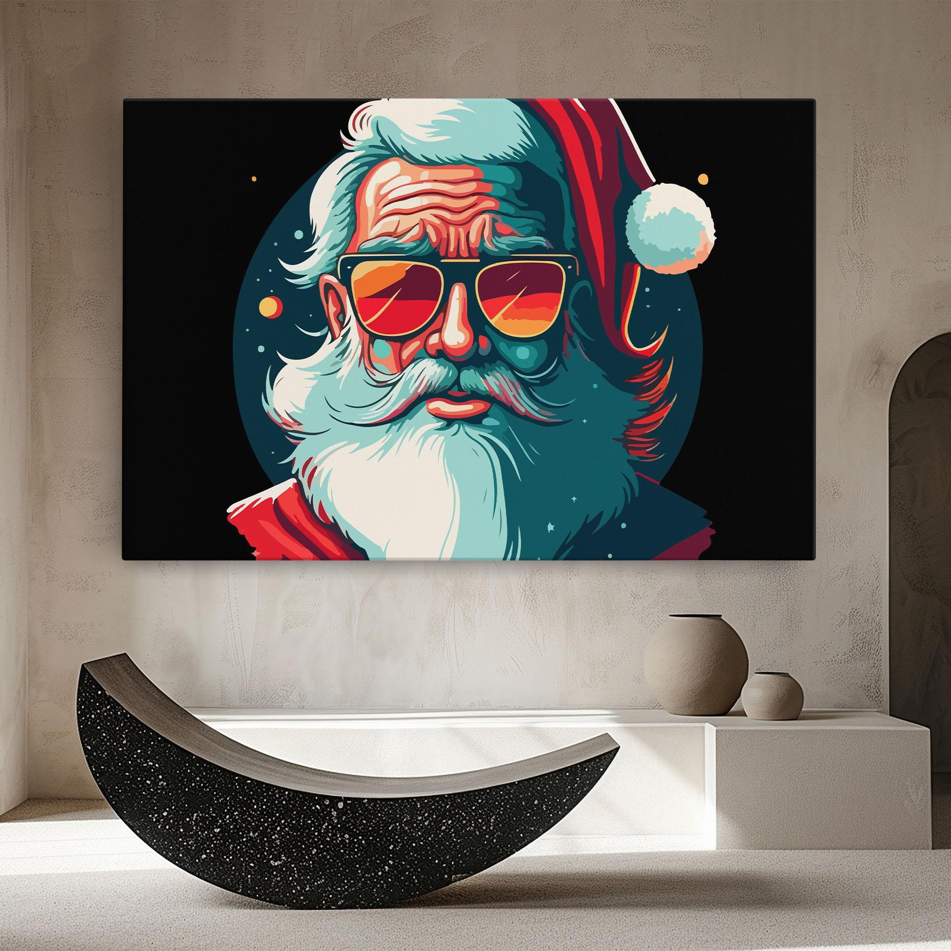 Vászonkép Color Glasses Santa mockup 8