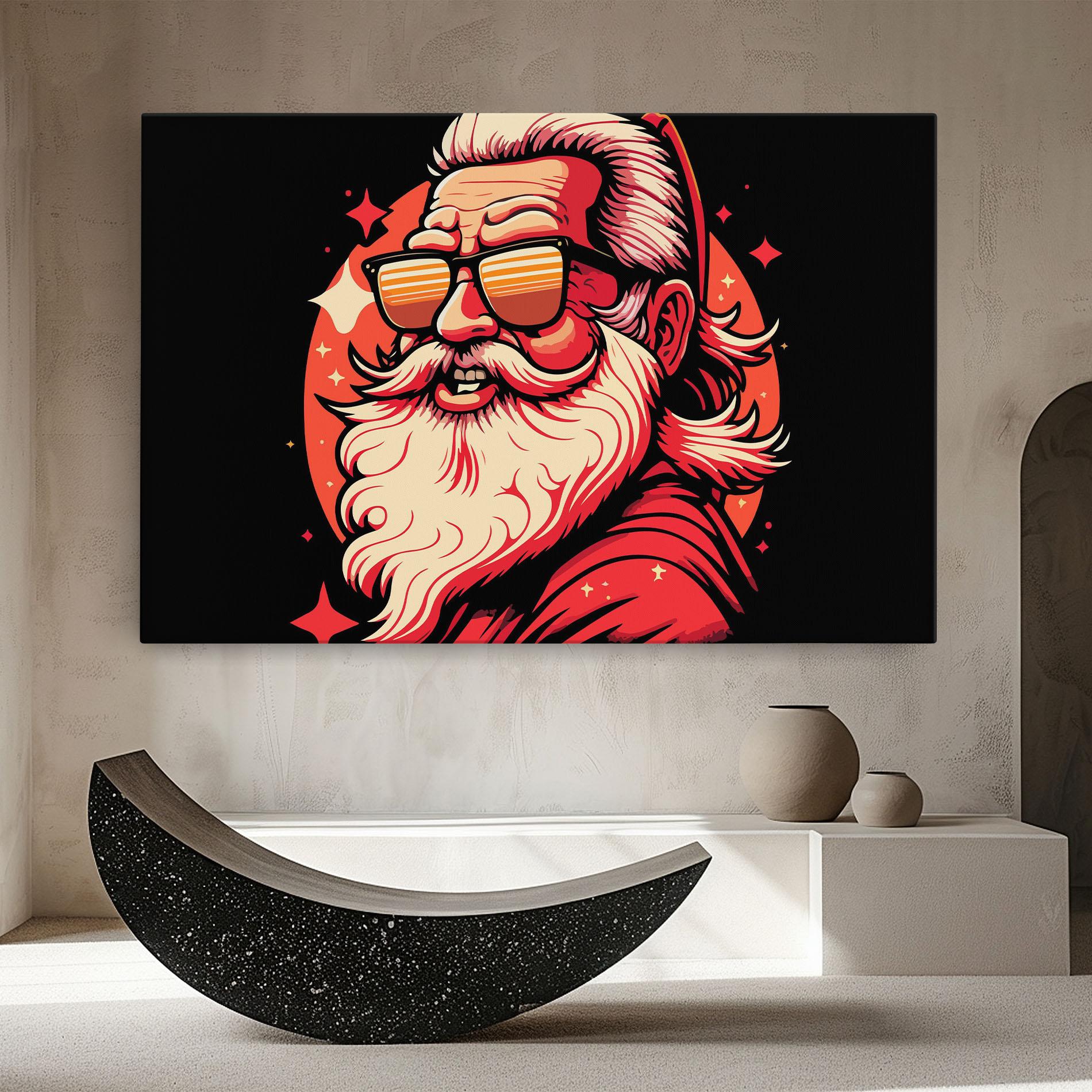 Vászonkép Glasses Santa mockup 8