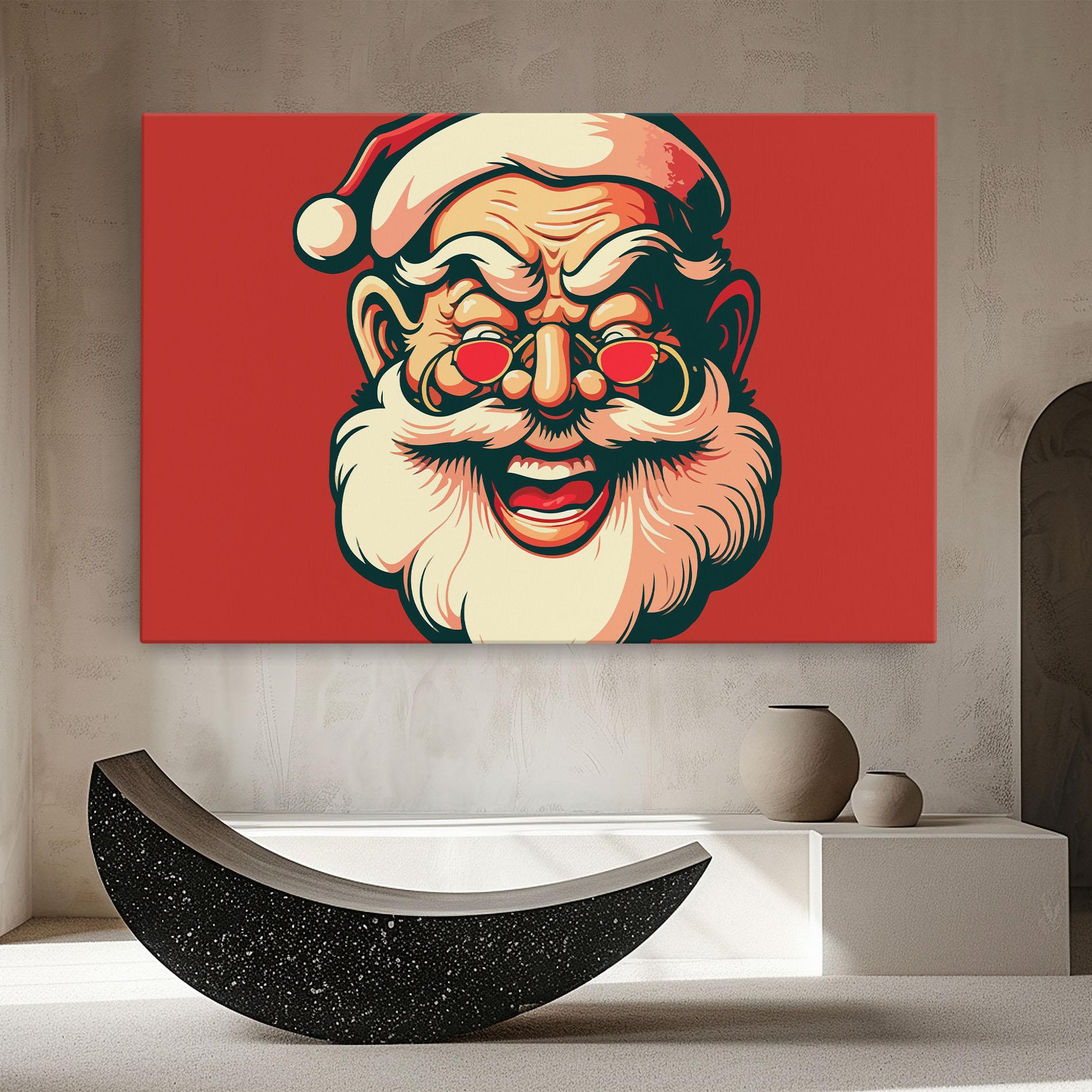 Vászonkép Santa Crazy Smile mockup 8
