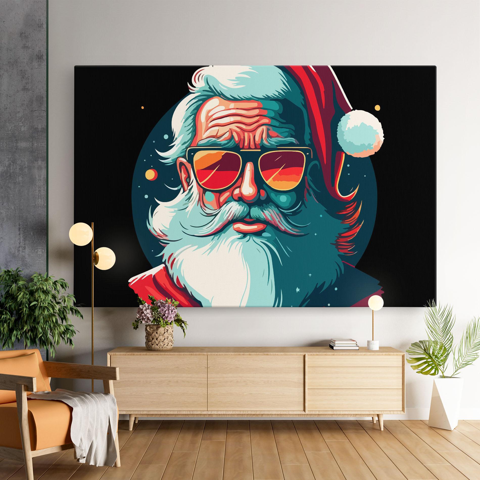 Vászonkép Color Glasses Santa mockup 9