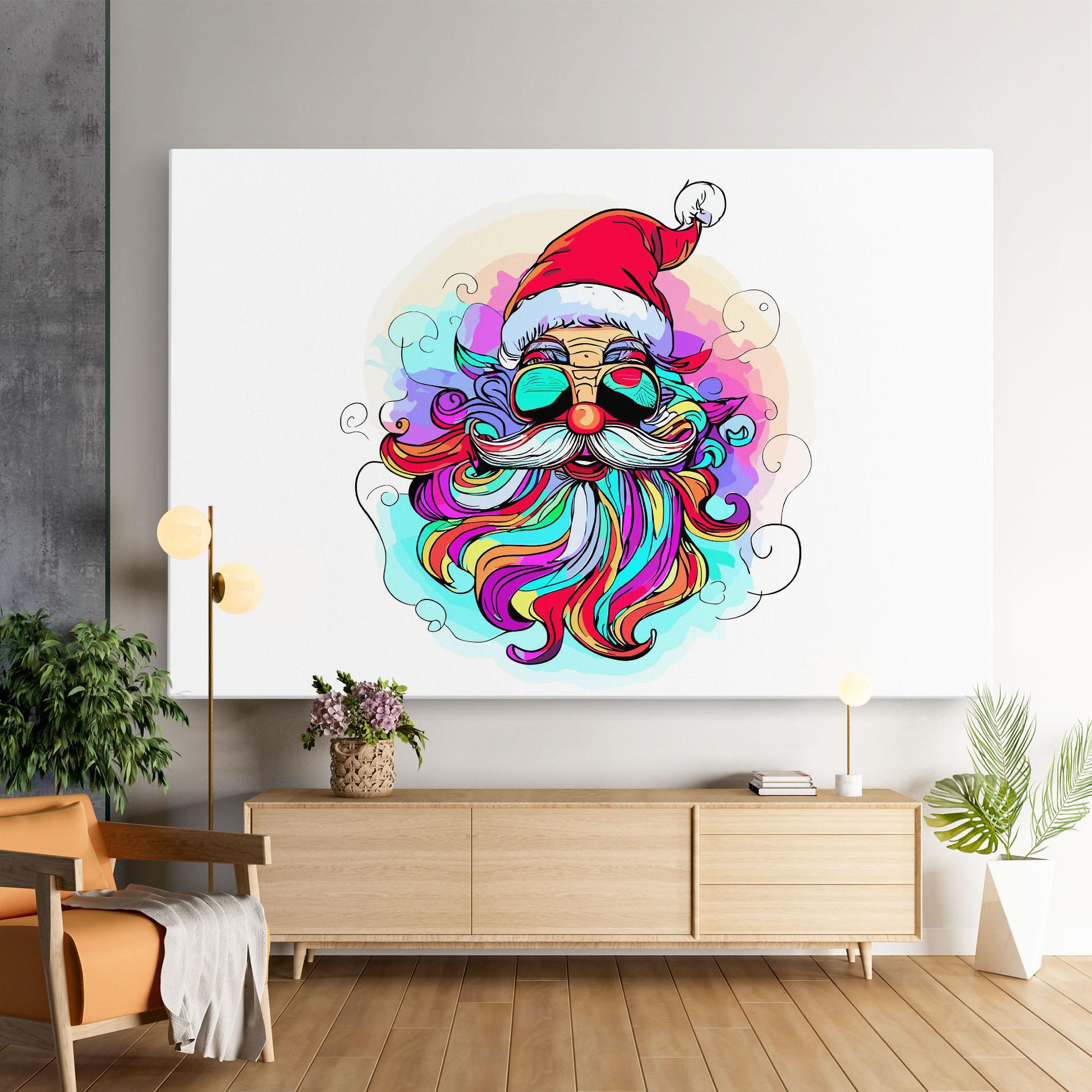 Vászonkép Colorful Santa mockup 9
