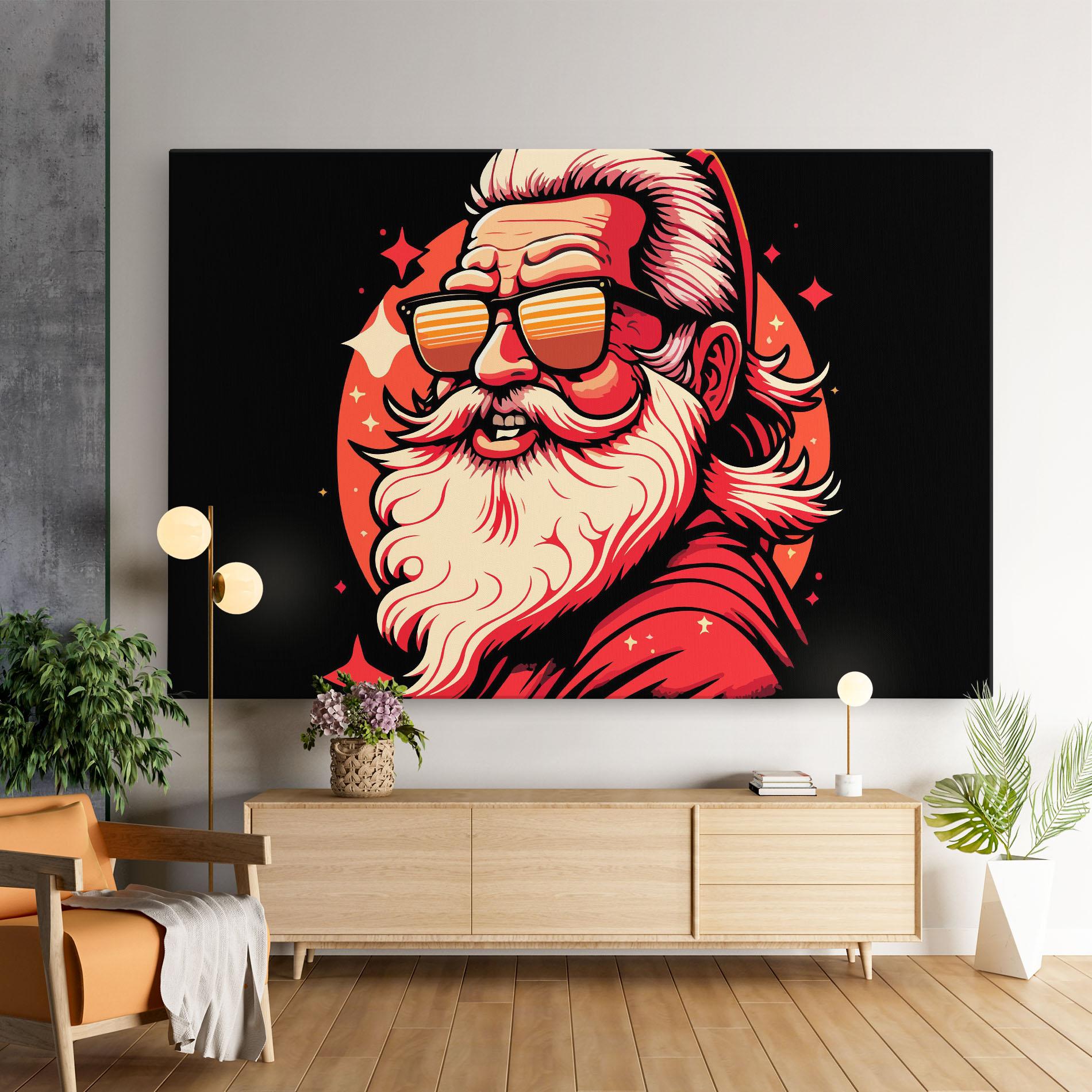Vászonkép Glasses Santa mockup 9