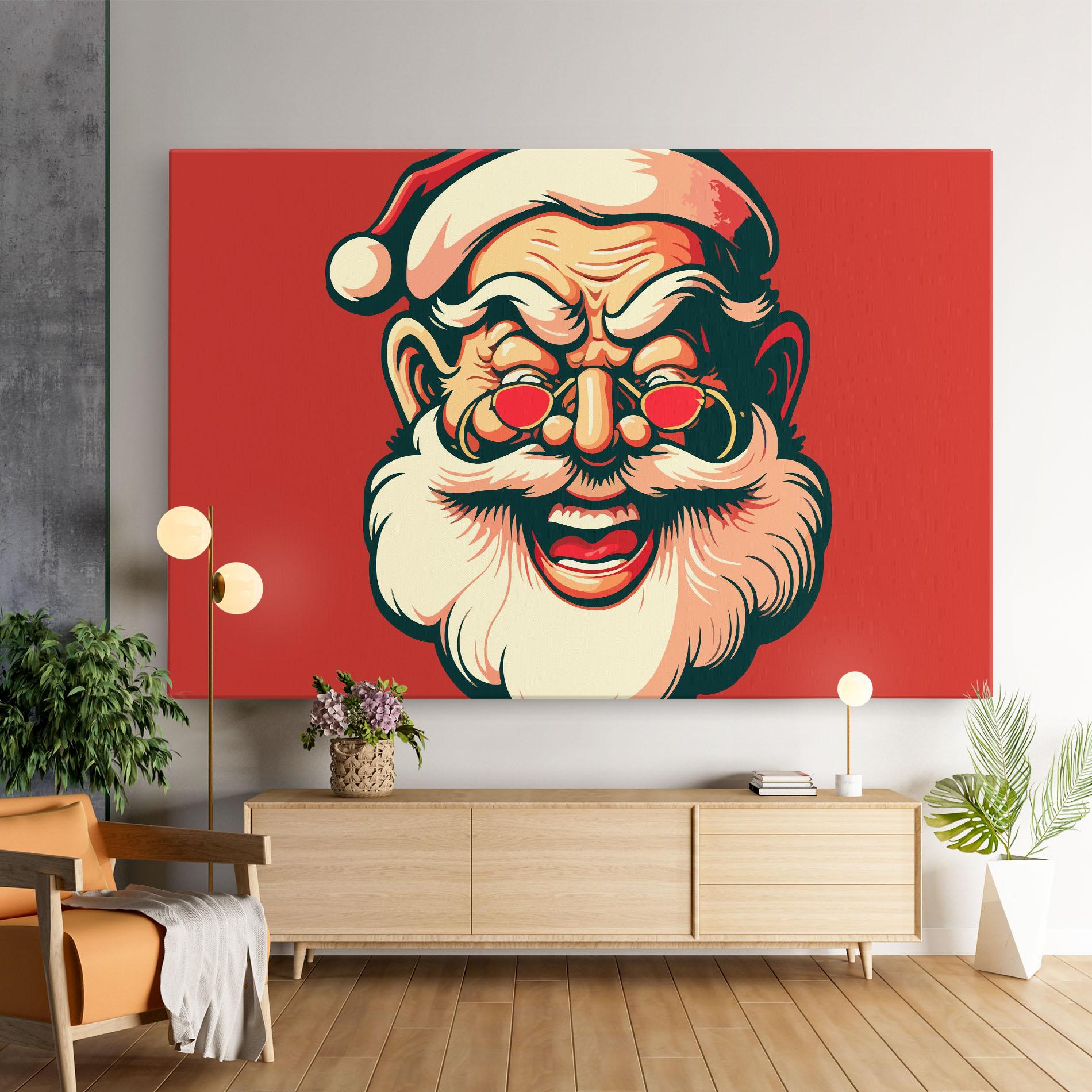 Vászonkép Santa Crazy Smile mockup 9