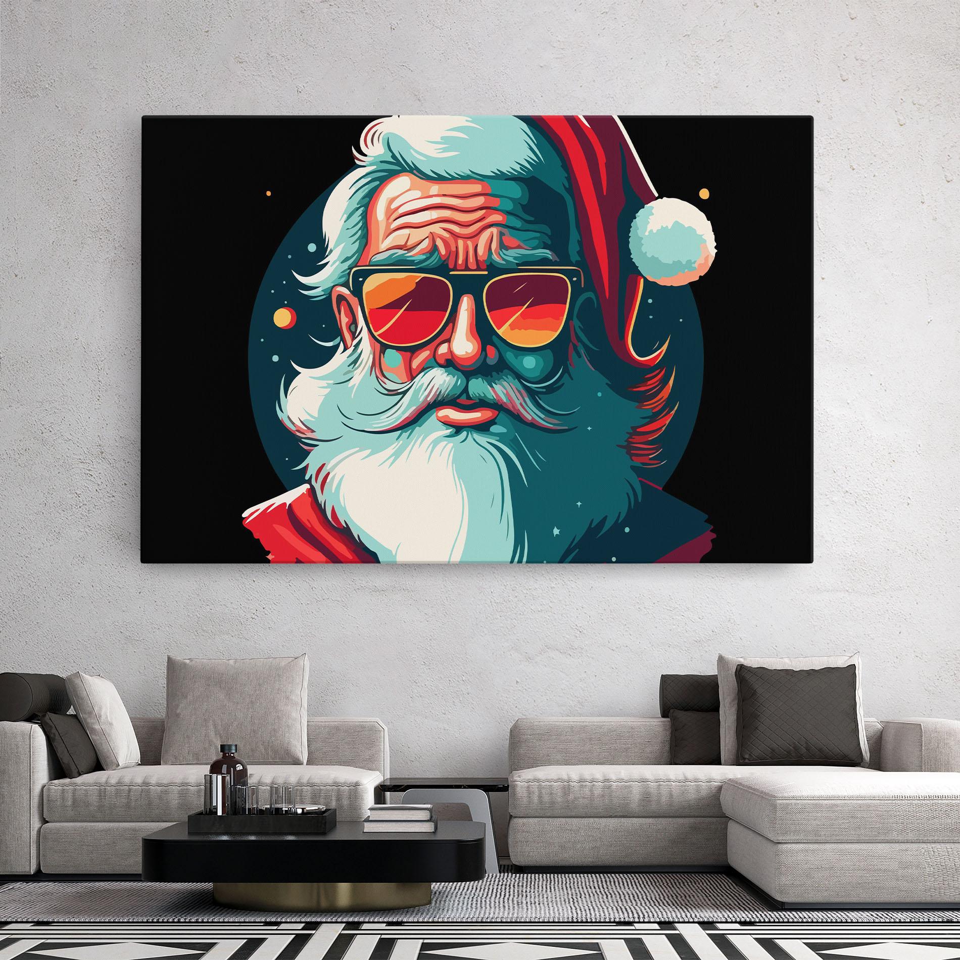 Vászonkép Color Glasses Santa mockup 2
